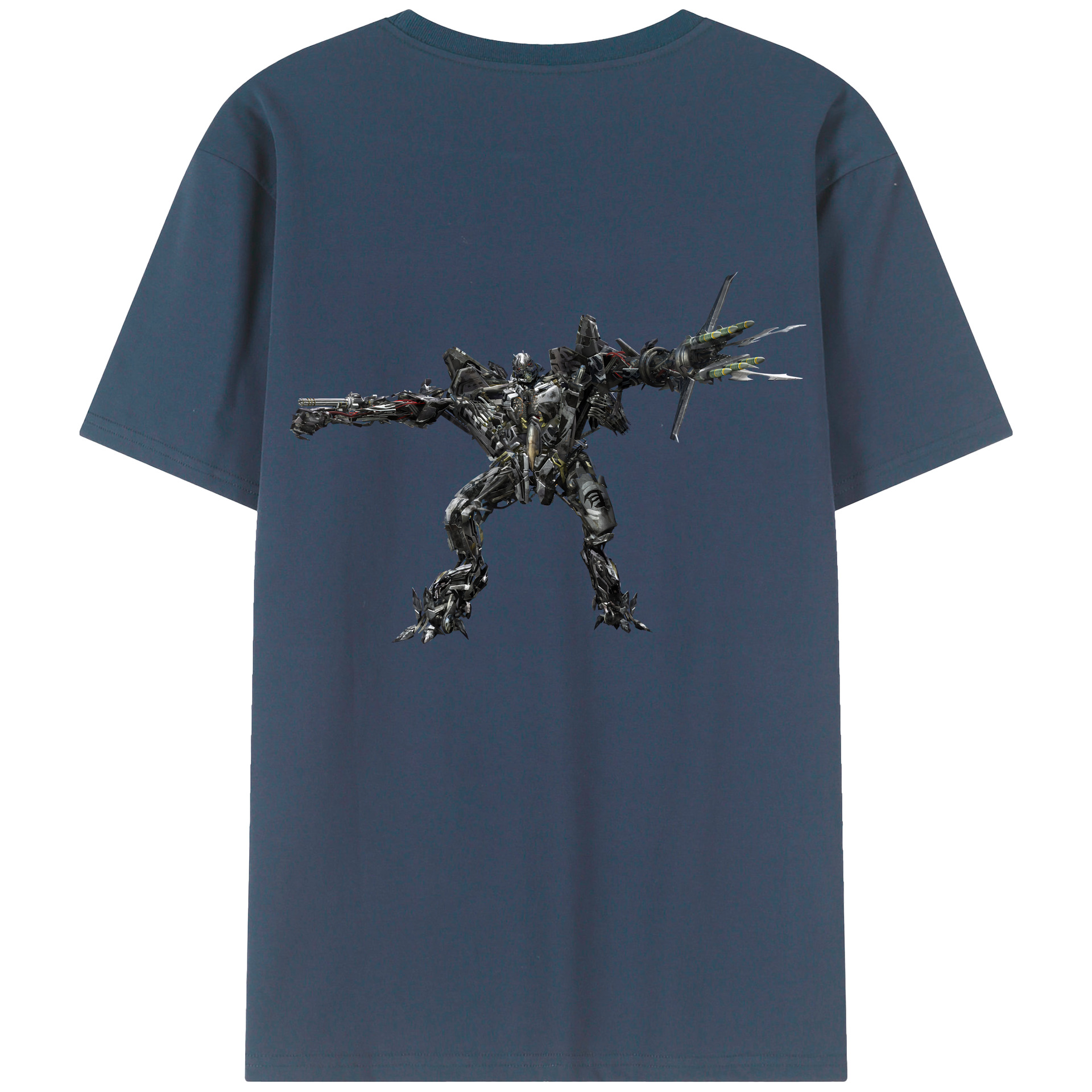 （画像用） Transformers トランスフォーマー 綿100％ メンズ半袖Tシャツ（バックプリント） 通気性