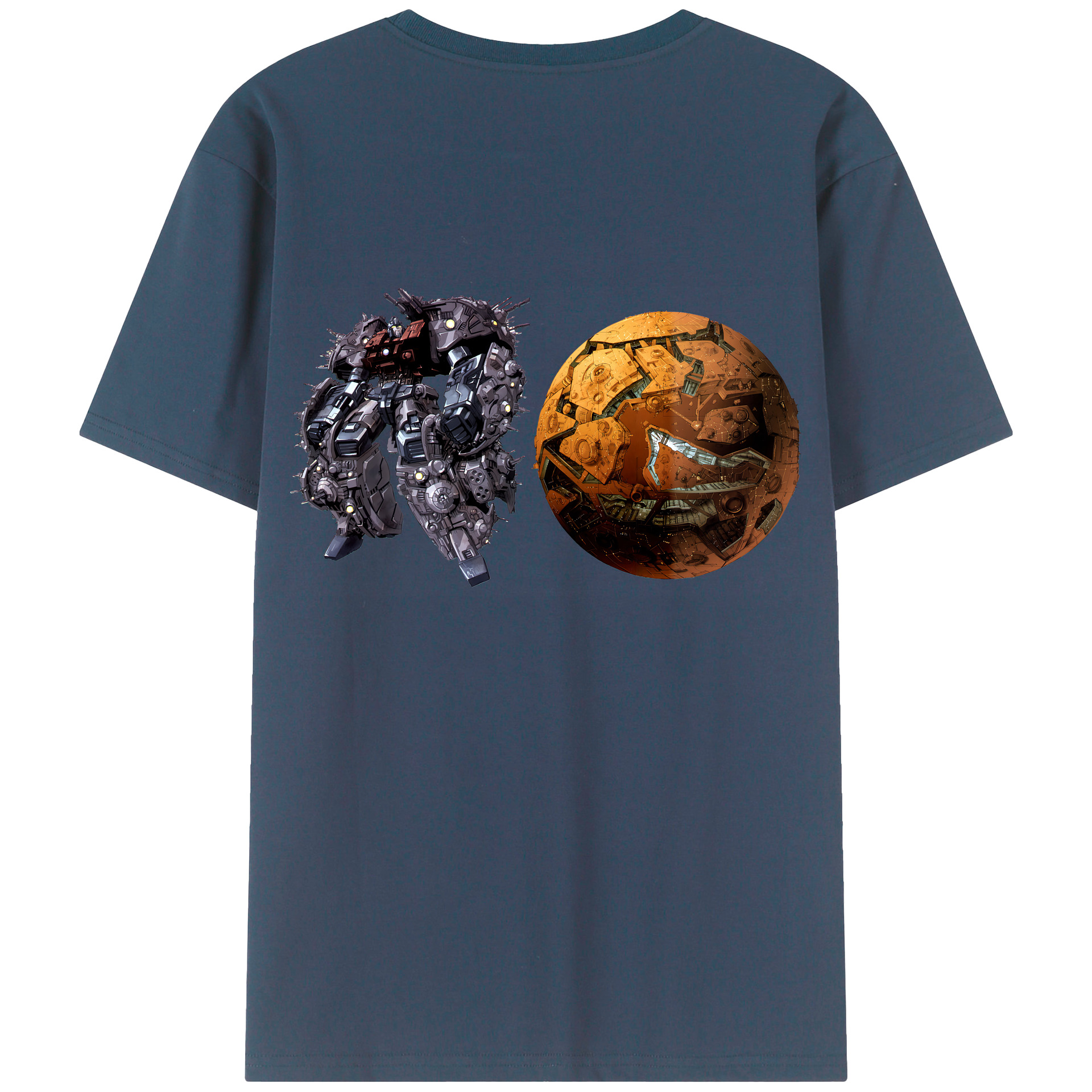 （画像用） Transformers トランスフォーマー 綿100％ メンズ半袖Tシャツ（バックプリント） 通気性