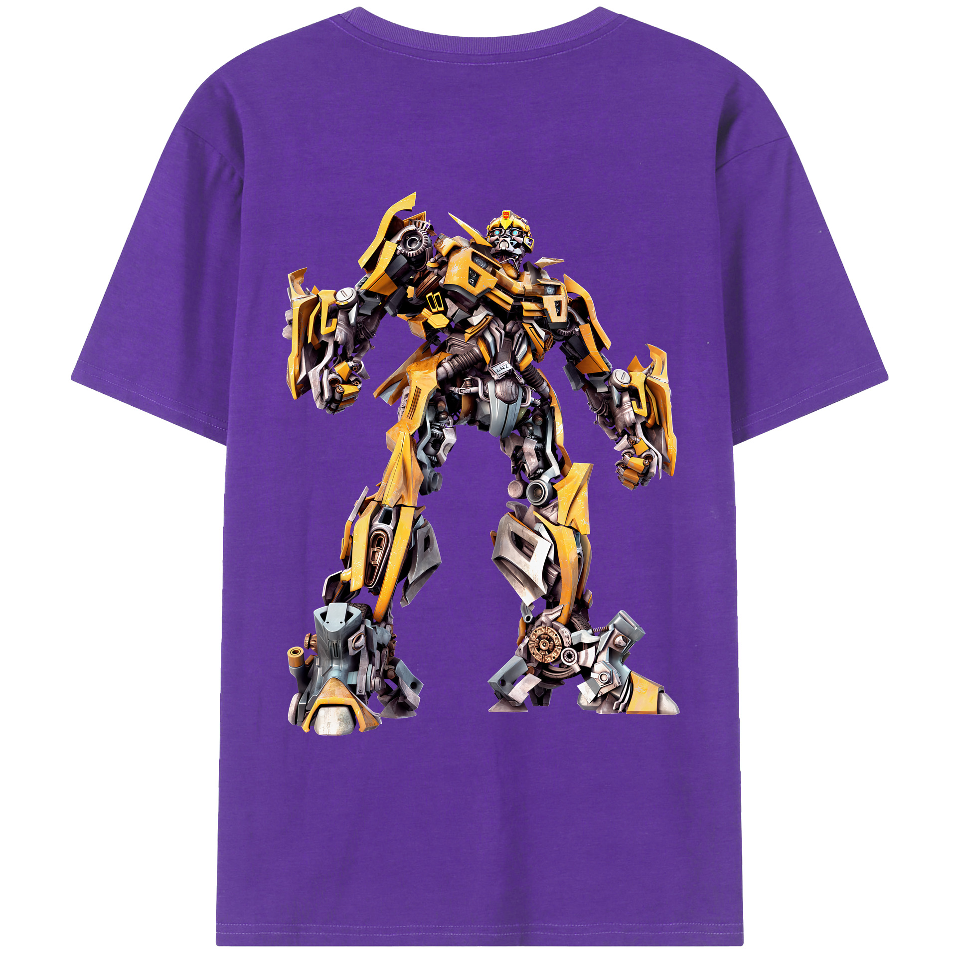 （画像用） Transformers トランスフォーマー 綿100％ メンズ半袖Tシャツ（バックプリント） 通気性