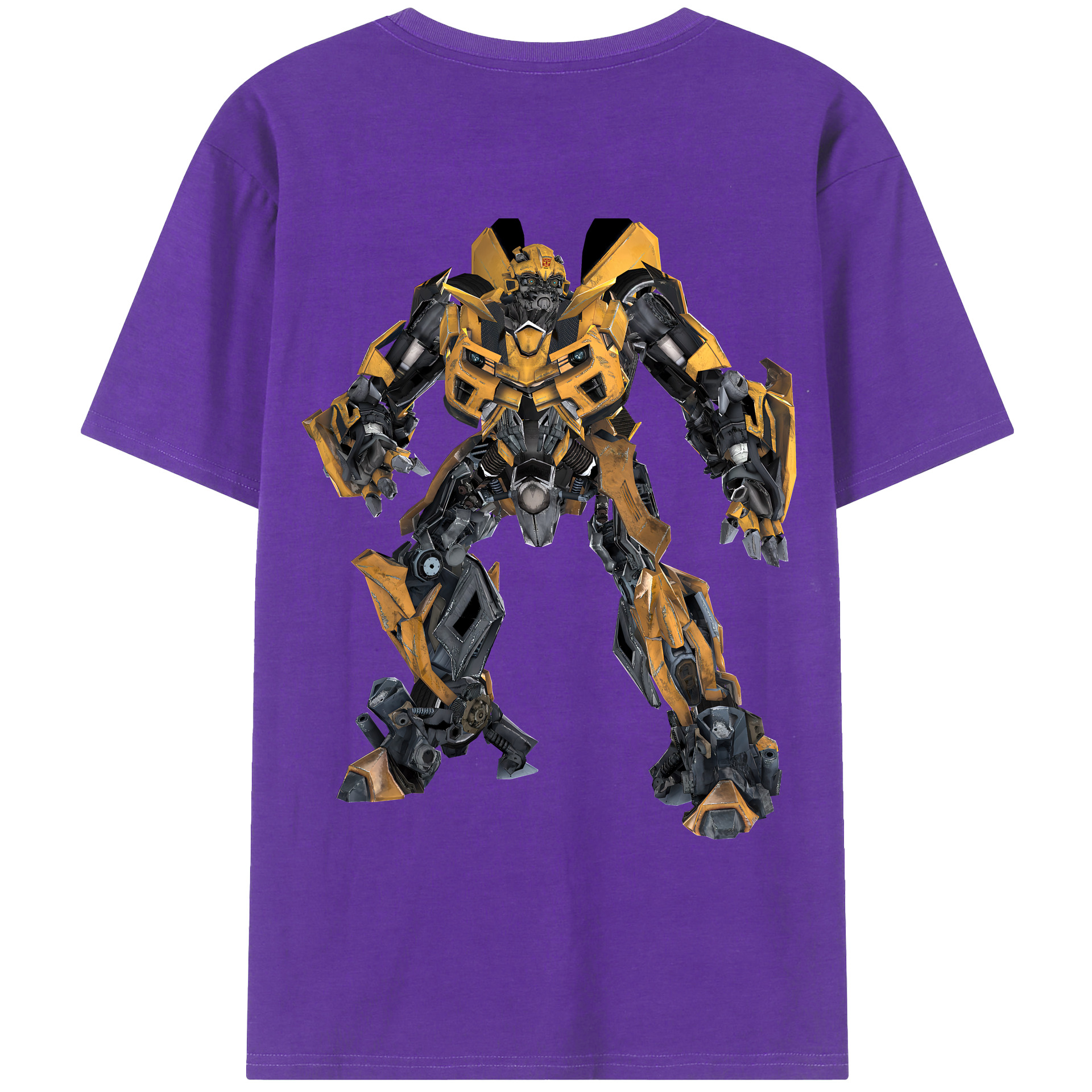 （画像用） Transformers トランスフォーマー 綿100％ メンズ半袖Tシャツ（バックプリント） 通気性