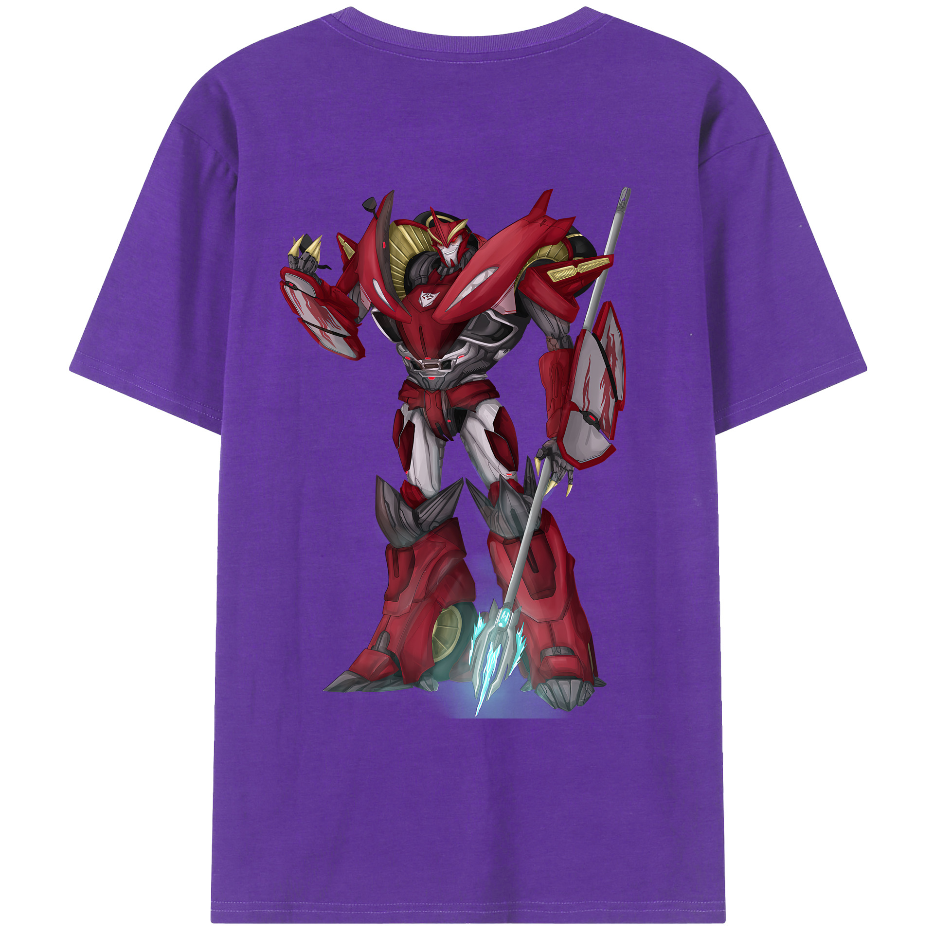 （画像用） Transformers トランスフォーマー 綿100％ メンズ半袖Tシャツ（バックプリント） 通気性