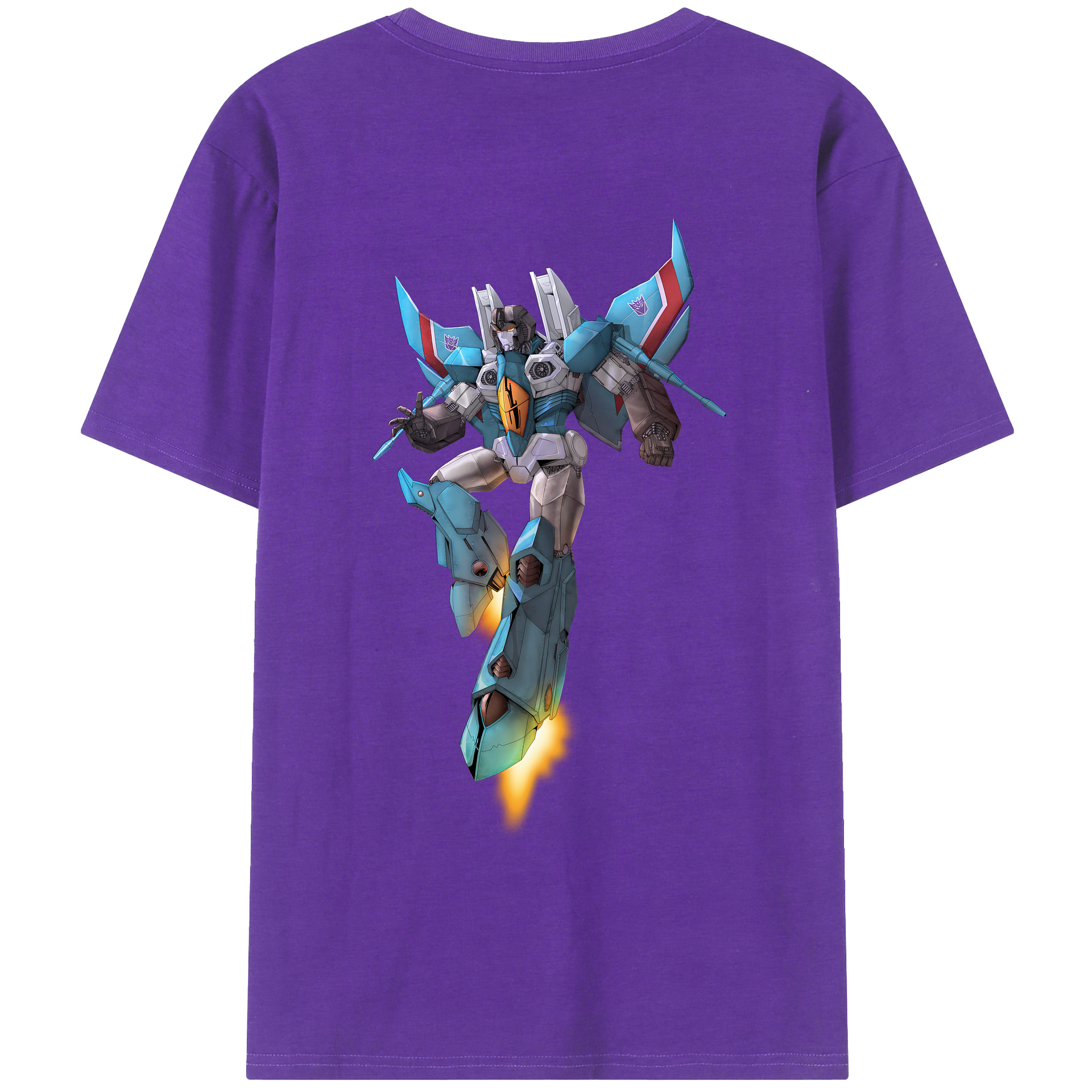 （画像用） Transformers トランスフォーマー 綿100％ メンズ半袖Tシャツ（バックプリント） 通気性