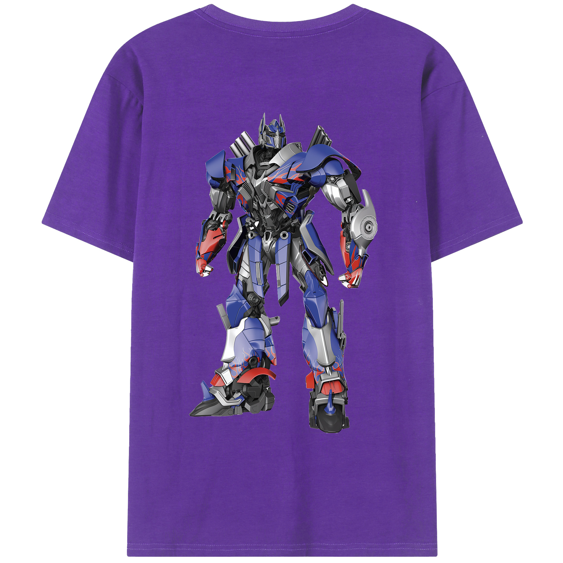 （画像用） Transformers トランスフォーマー 綿100％ メンズ半袖Tシャツ（バックプリント） 通気性