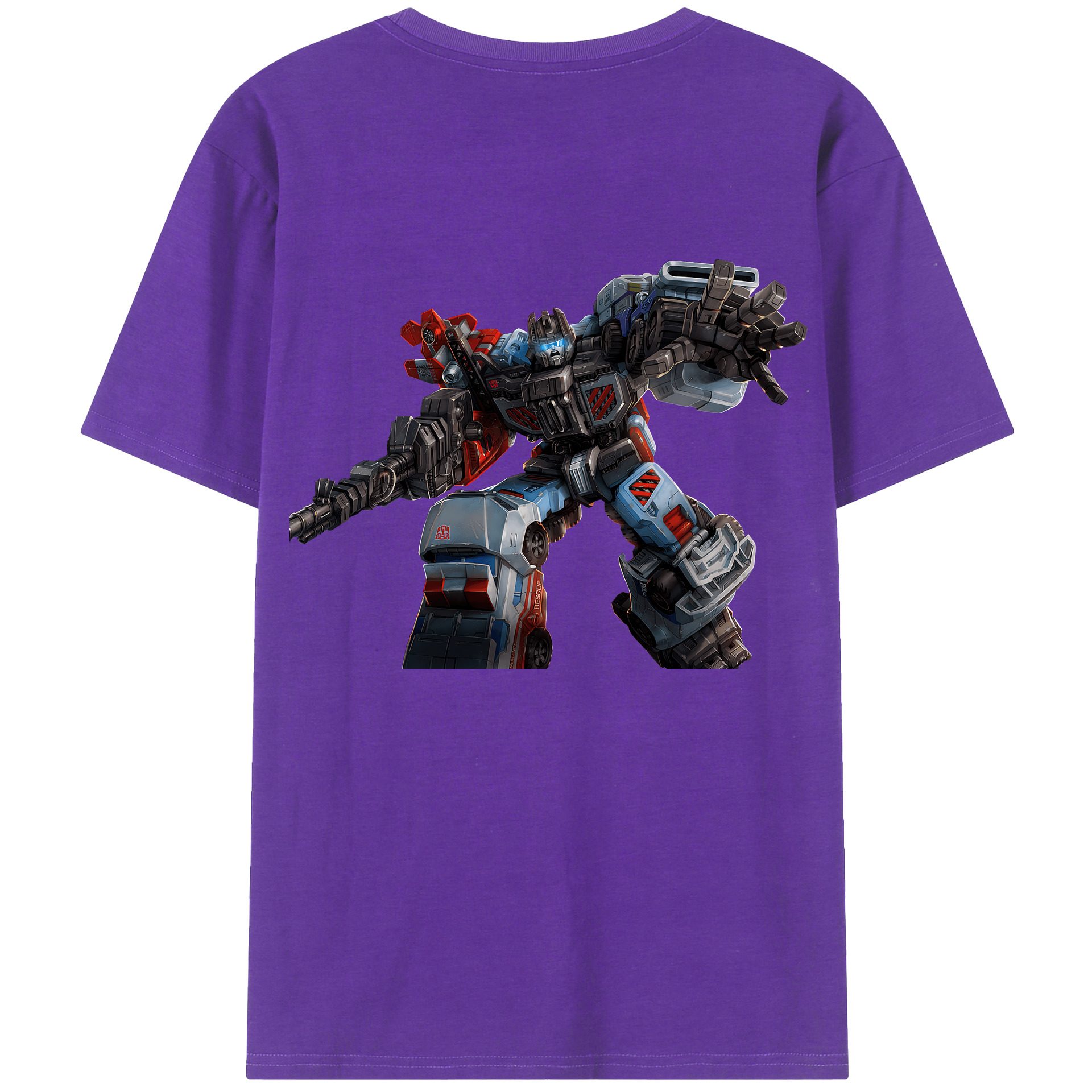 （画像用） Transformers トランスフォーマー 綿100％ メンズ半袖Tシャツ（バックプリント） 通気性