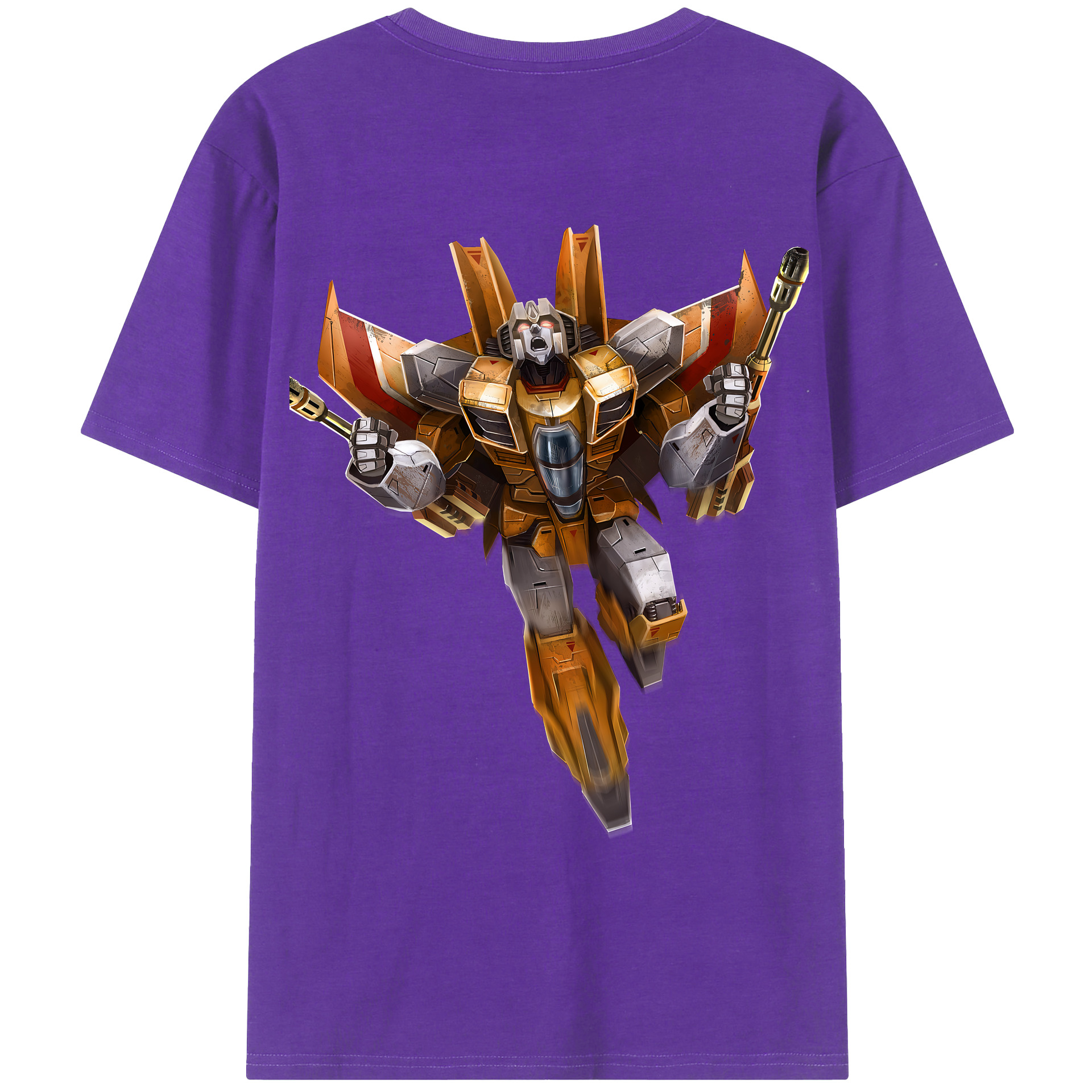 （画像用） Transformers トランスフォーマー 綿100％ メンズ半袖Tシャツ（バックプリント） 通気性