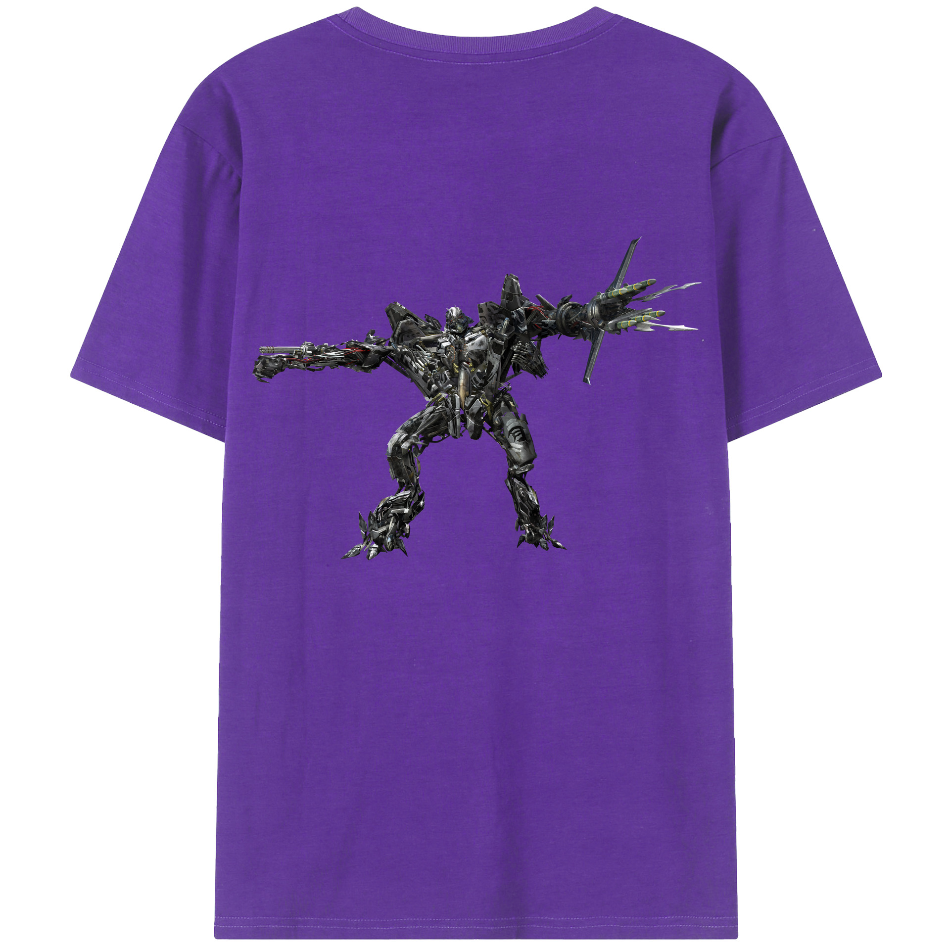 （画像用） Transformers トランスフォーマー 綿100％ メンズ半袖Tシャツ（バックプリント） 通気性