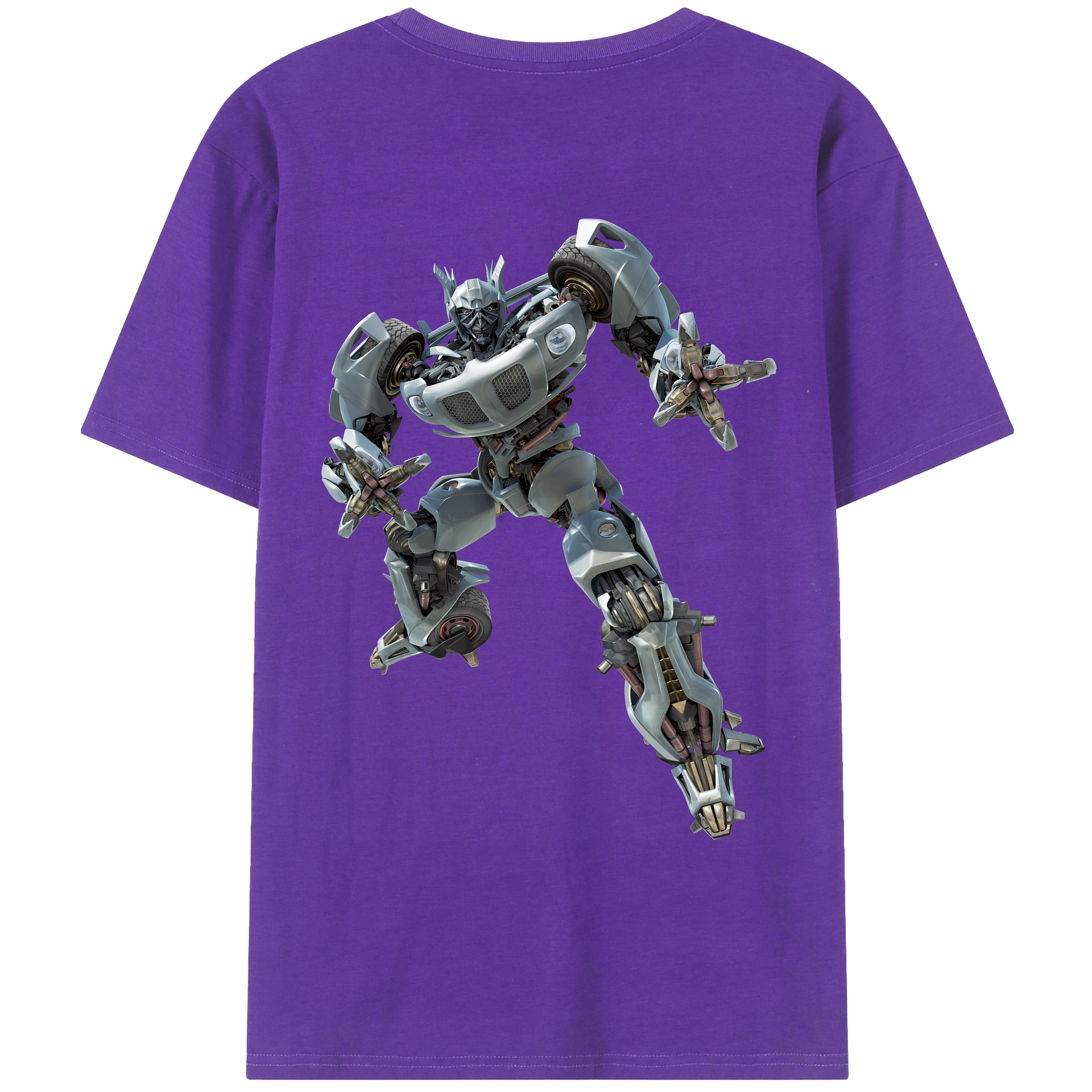 （画像用） Transformers トランスフォーマー 綿100％ メンズ半袖Tシャツ（バックプリント） 通気性
