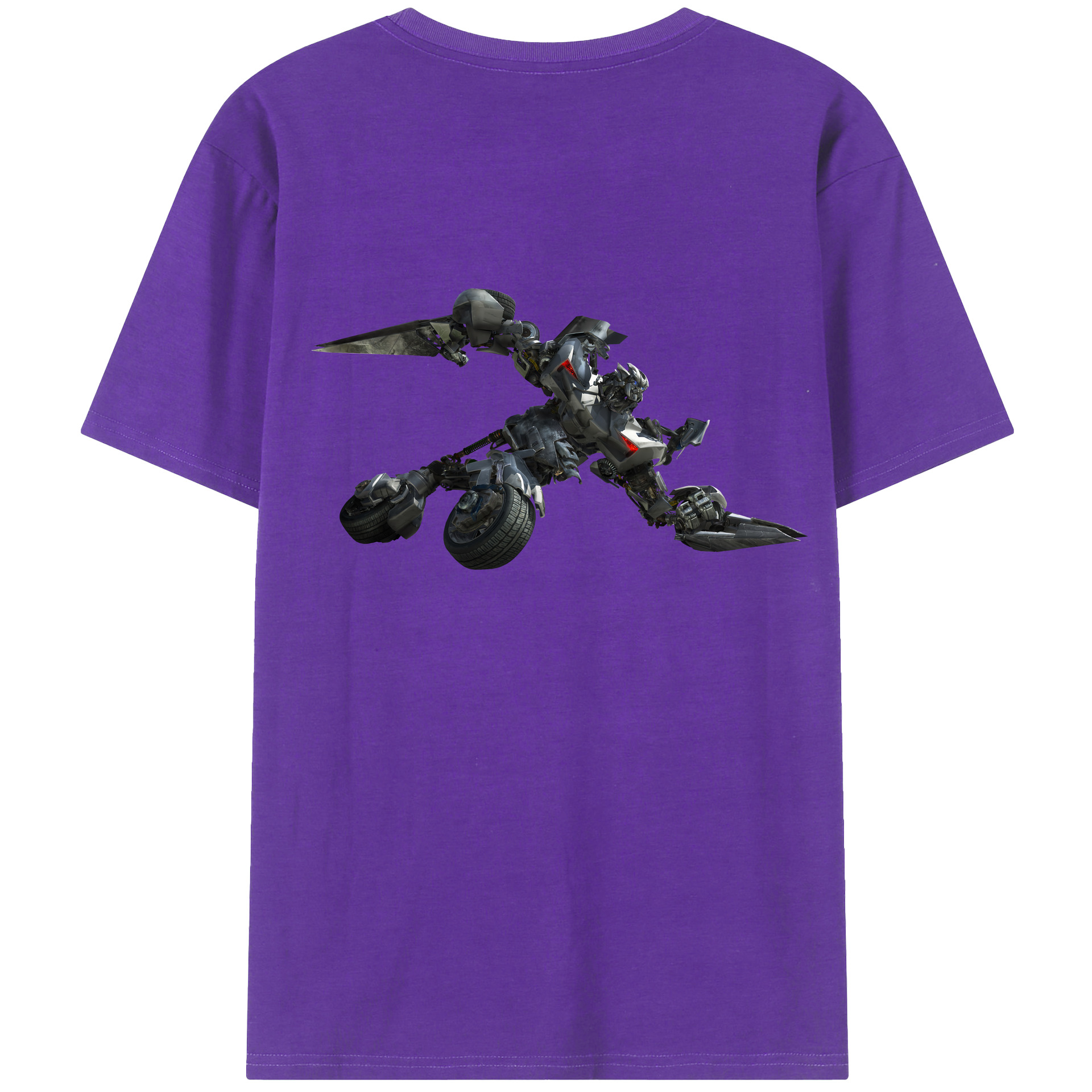 （画像用） Transformers トランスフォーマー 綿100％ メンズ半袖Tシャツ（バックプリント） 通気性