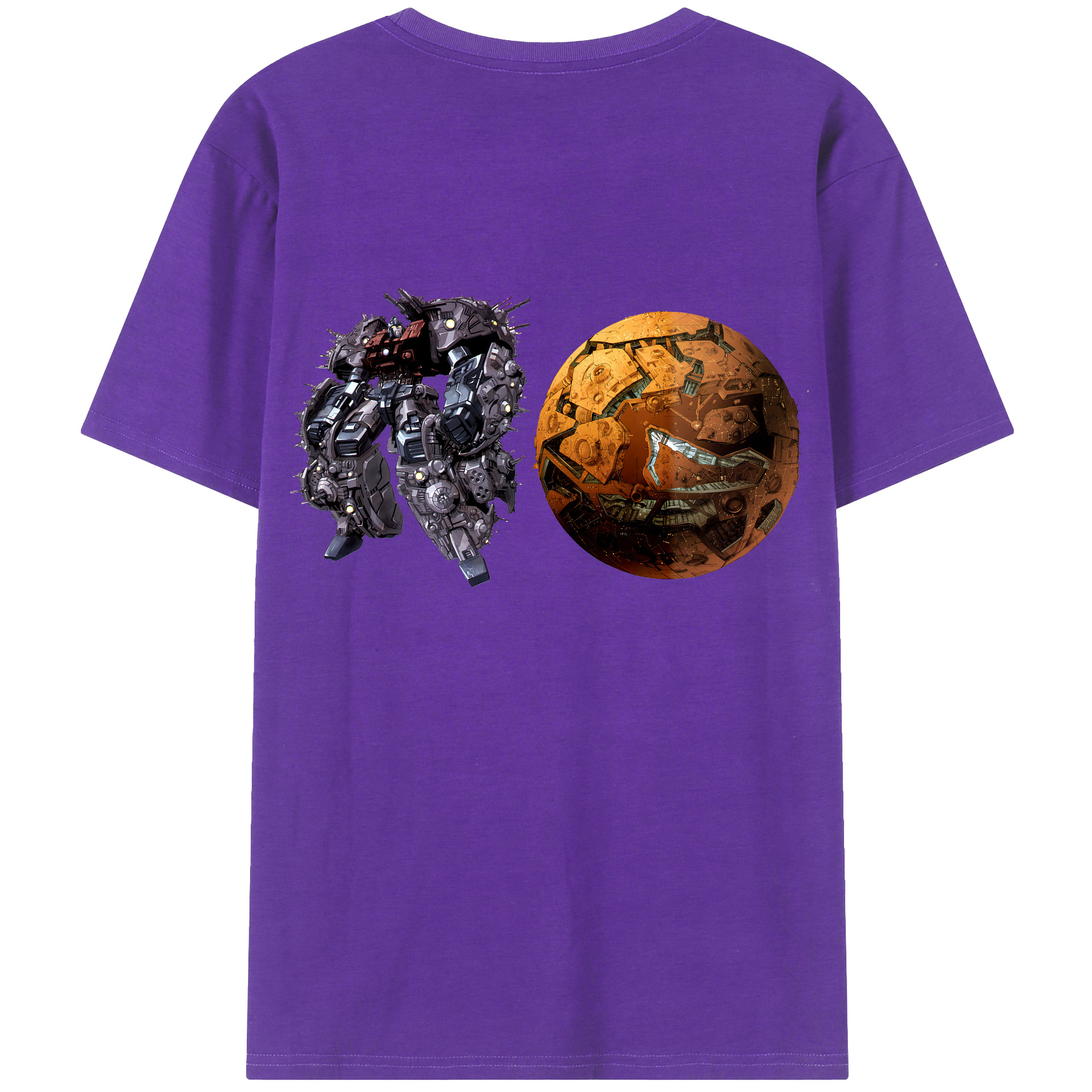 （画像用） Transformers トランスフォーマー 綿100％ メンズ半袖Tシャツ（バックプリント） 通気性