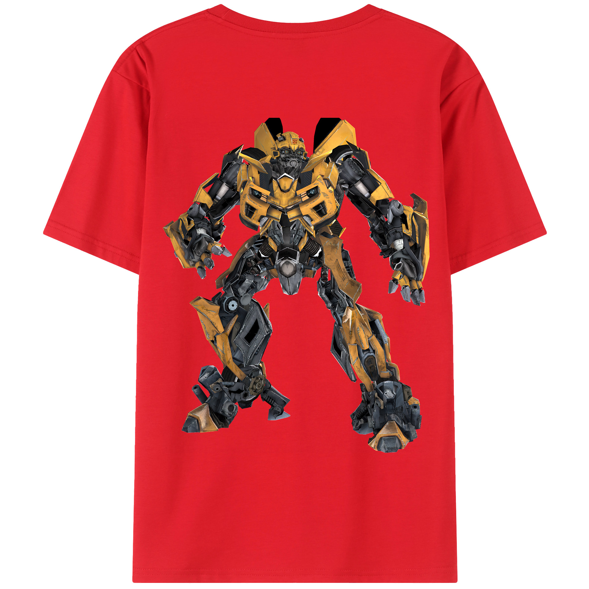 （画像用） Transformers トランスフォーマー 綿100％ メンズ半袖Tシャツ（バックプリント） 通気性