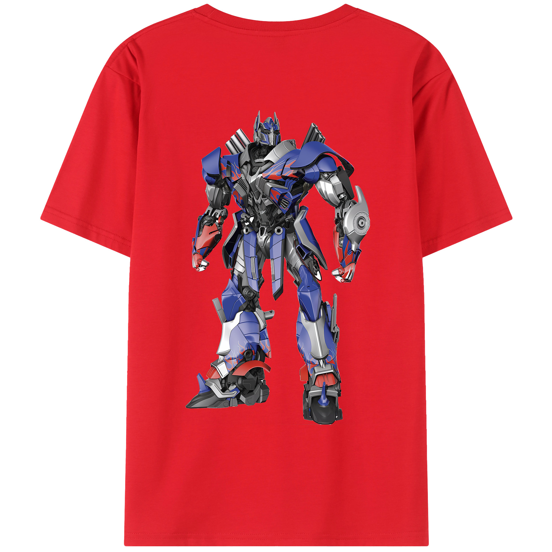 （画像用） Transformers トランスフォーマー 綿100％ メンズ半袖Tシャツ（バックプリント） 通気性