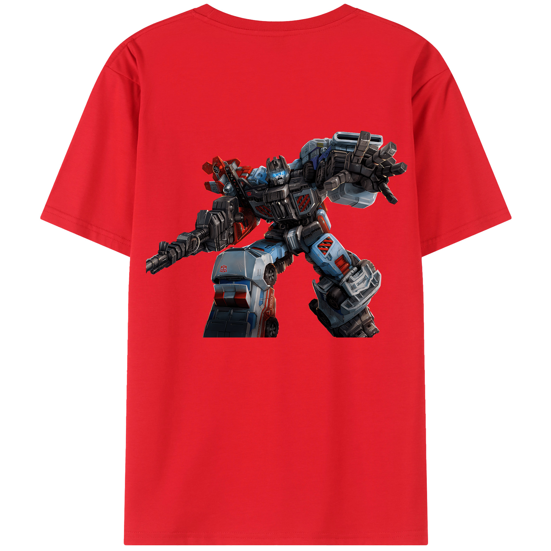 （画像用） Transformers トランスフォーマー 綿100％ メンズ半袖Tシャツ（バックプリント） 通気性