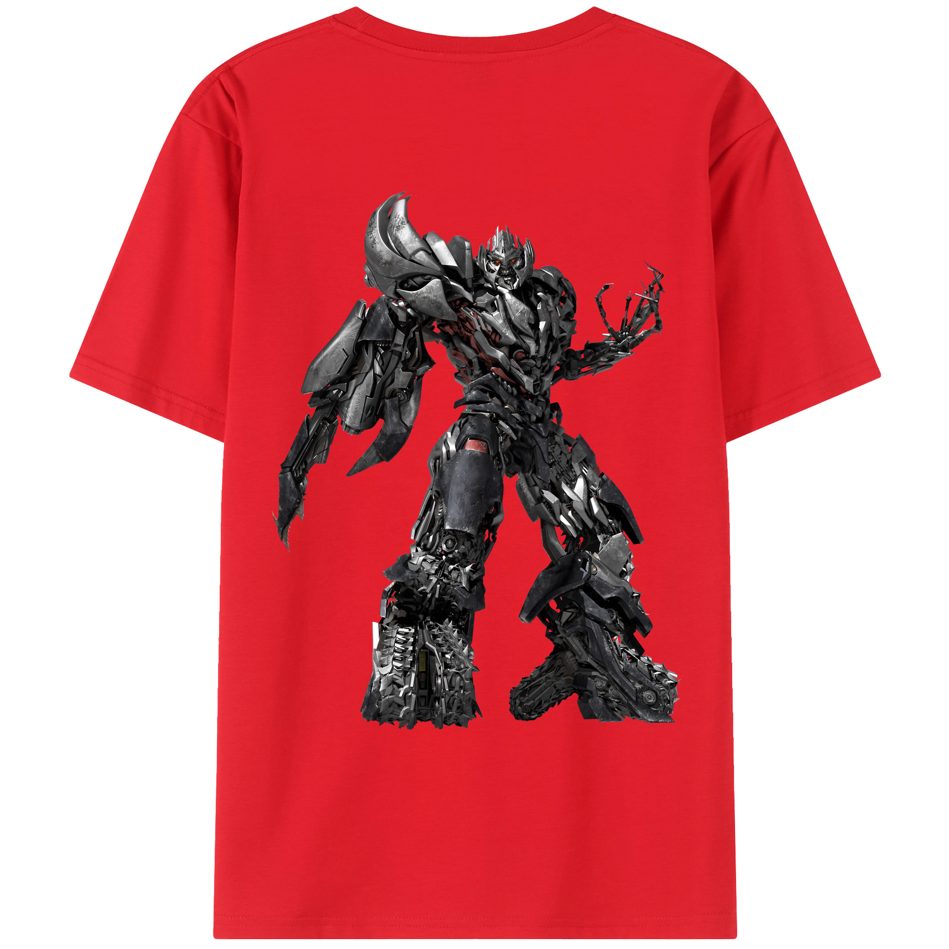 （画像用） Transformers トランスフォーマー 綿100％ メンズ半袖Tシャツ（バックプリント） 通気性