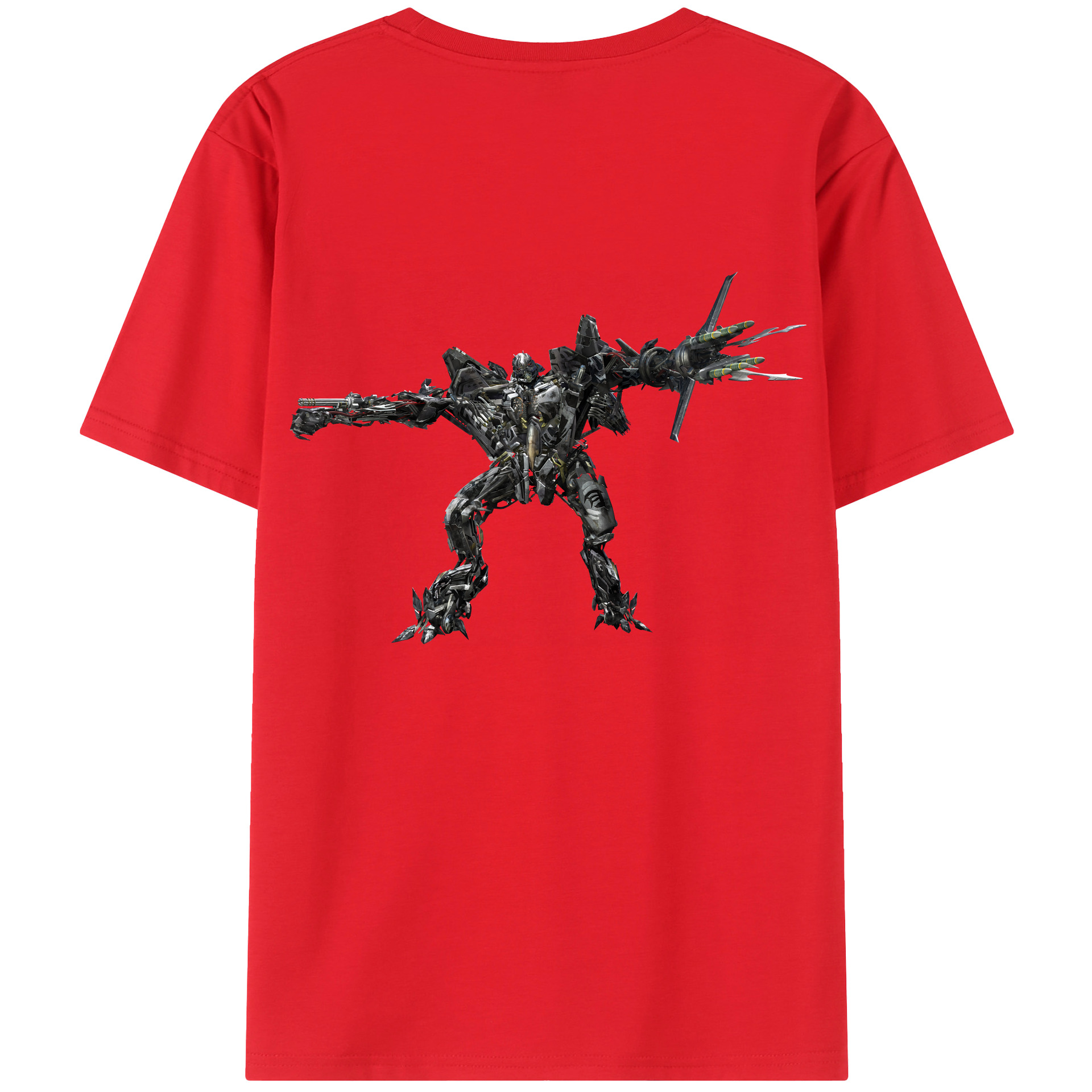 （画像用） Transformers トランスフォーマー 綿100％ メンズ半袖Tシャツ（バックプリント） 通気性