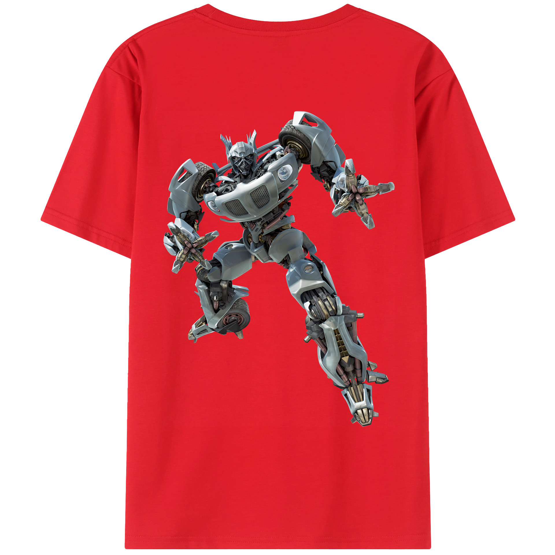 （画像用） Transformers トランスフォーマー 綿100％ メンズ半袖Tシャツ（バックプリント） 通気性