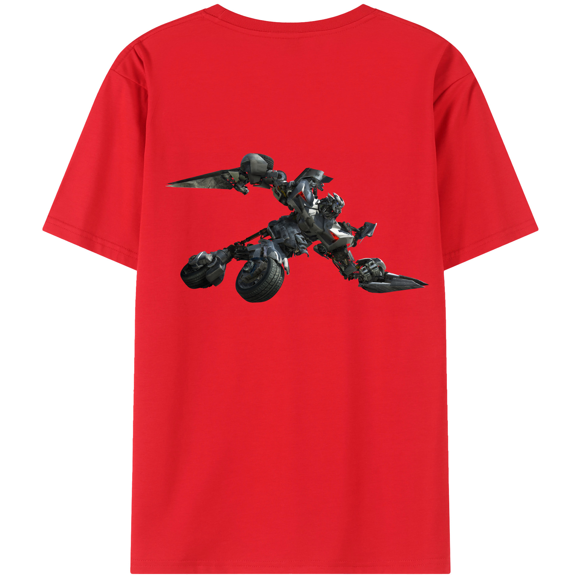 （画像用） Transformers トランスフォーマー 綿100％ メンズ半袖Tシャツ（バックプリント） 通気性