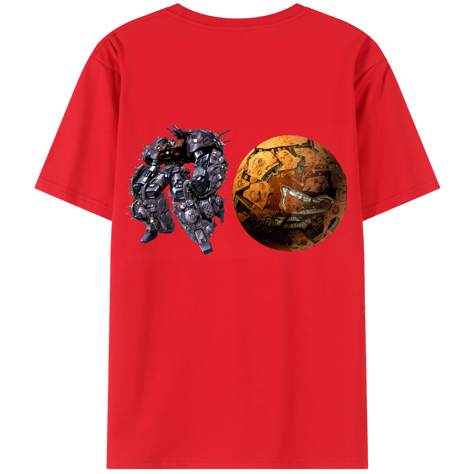 （画像用） Transformers トランスフォーマー 綿100％ メンズ半袖Tシャツ（バックプリント） 通気性