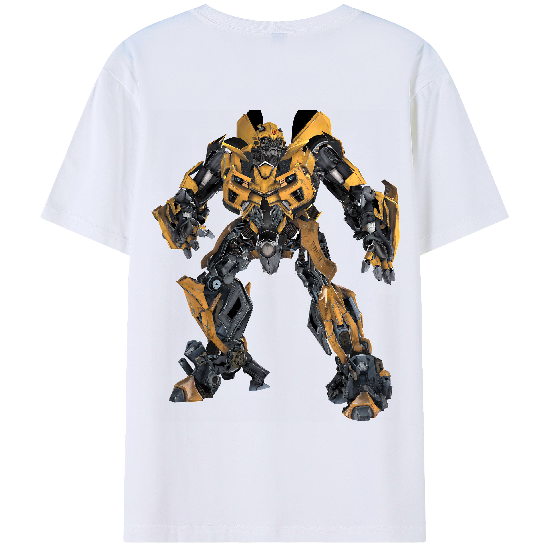 （画像用） Transformers トランスフォーマー 綿100％ メンズ半袖Tシャツ（バックプリント） 通気性