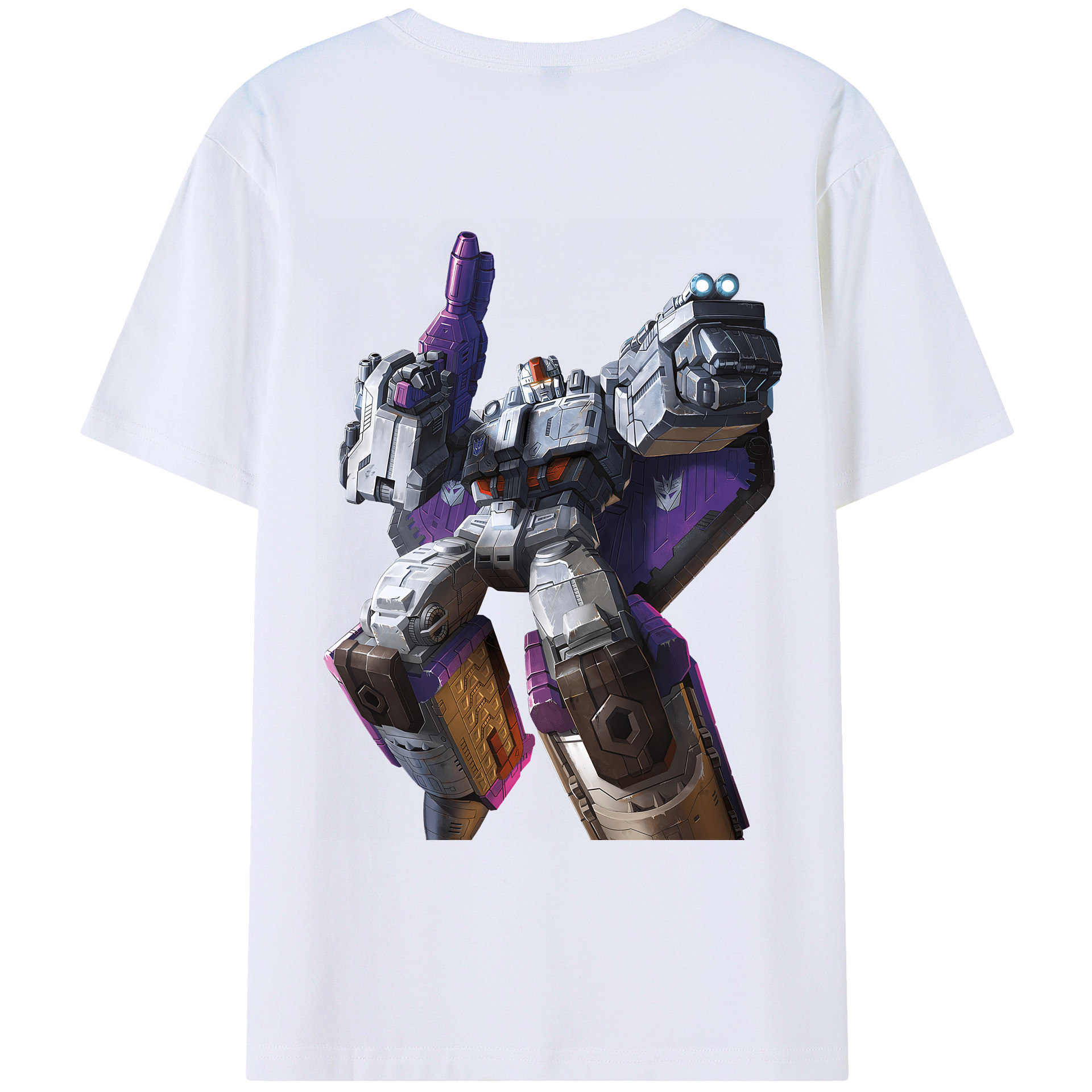 （画像用） Transformers トランスフォーマー 綿100％ メンズ半袖Tシャツ（バックプリント） 通気性