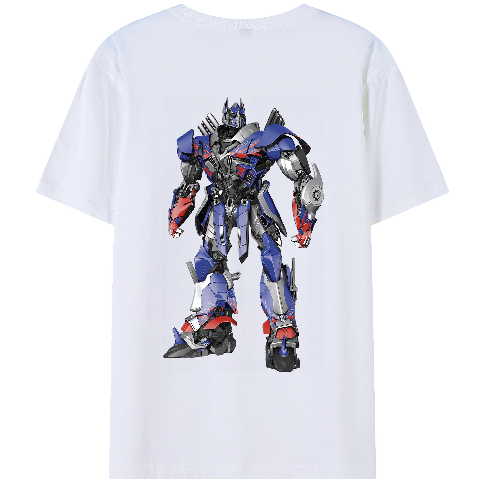 （画像用） Transformers トランスフォーマー 綿100％ メンズ半袖Tシャツ（バックプリント） 通気性