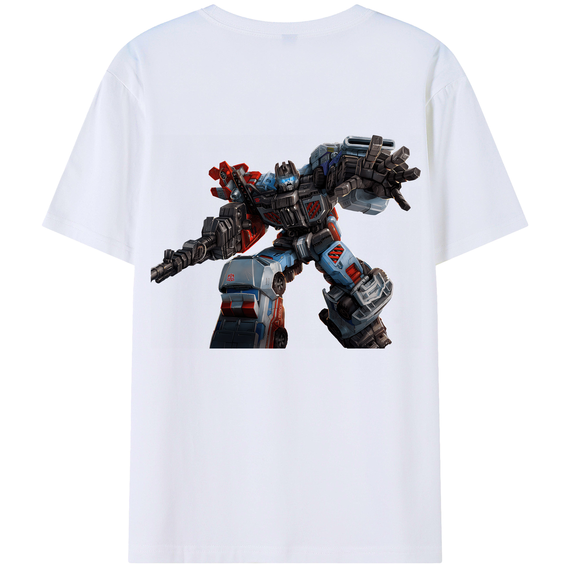 （画像用） Transformers トランスフォーマー 綿100％ メンズ半袖Tシャツ（バックプリント） 通気性