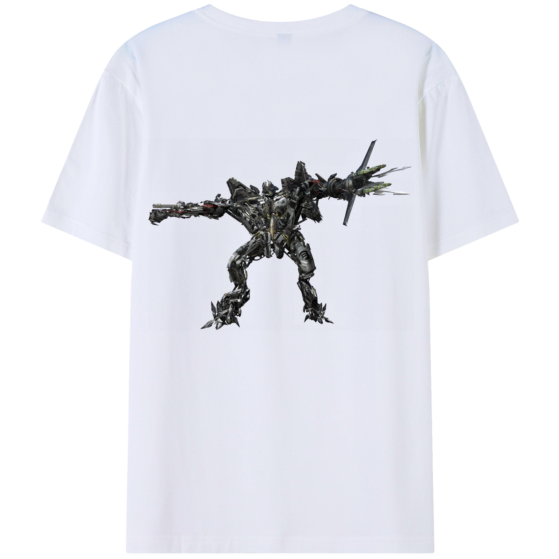 （画像用） Transformers トランスフォーマー 綿100％ メンズ半袖Tシャツ（バックプリント） 通気性