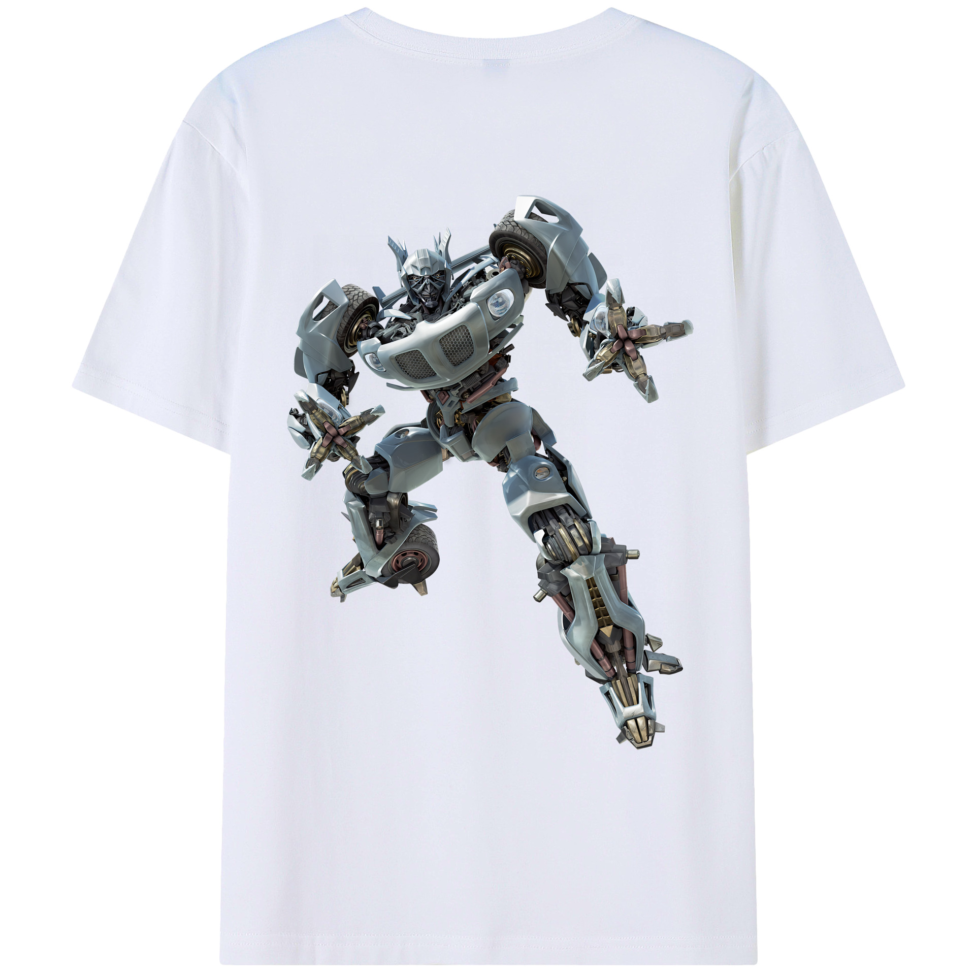 （画像用） Transformers トランスフォーマー 綿100％ メンズ半袖Tシャツ（バックプリント） 通気性