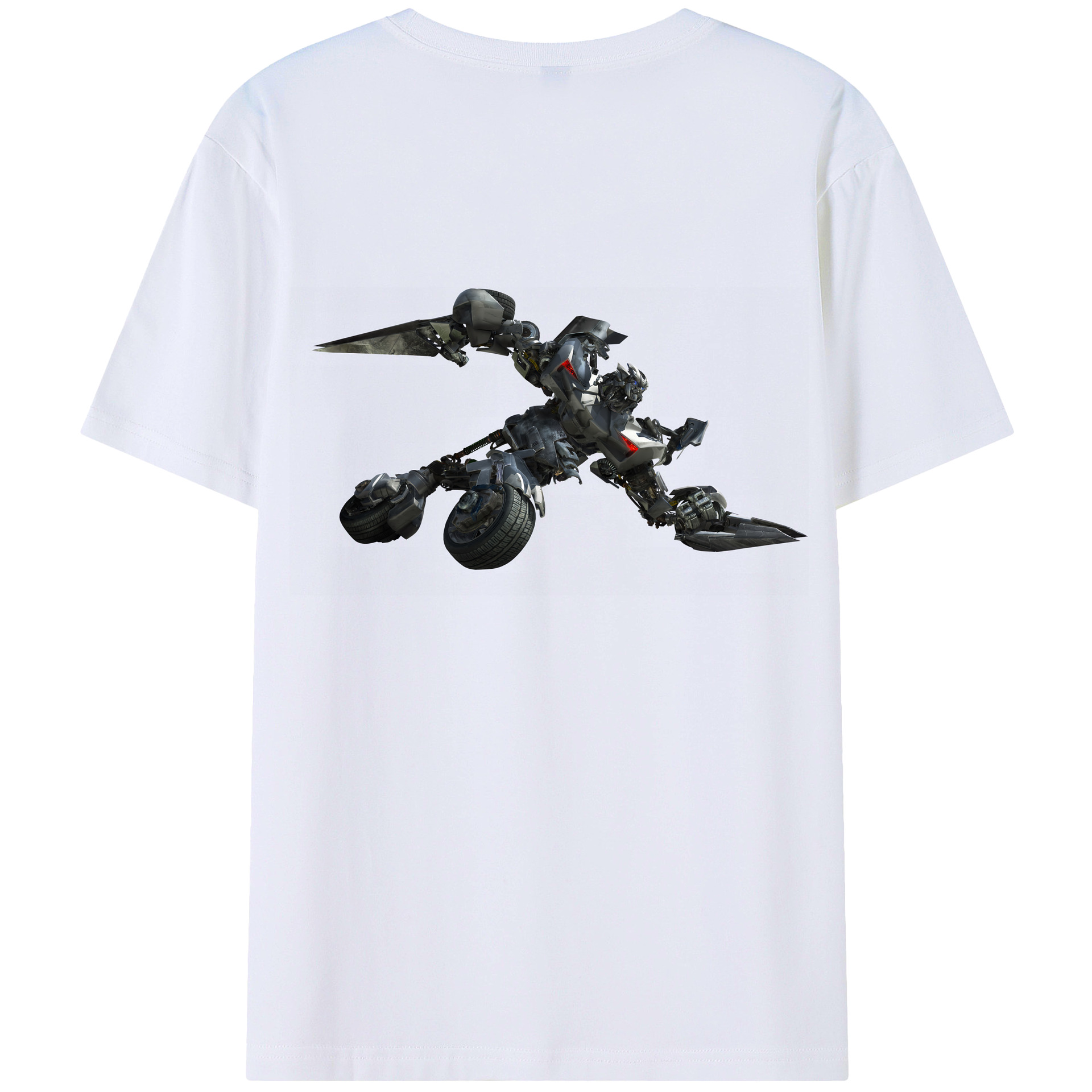 （画像用） Transformers トランスフォーマー 綿100％ メンズ半袖Tシャツ（バックプリント） 通気性