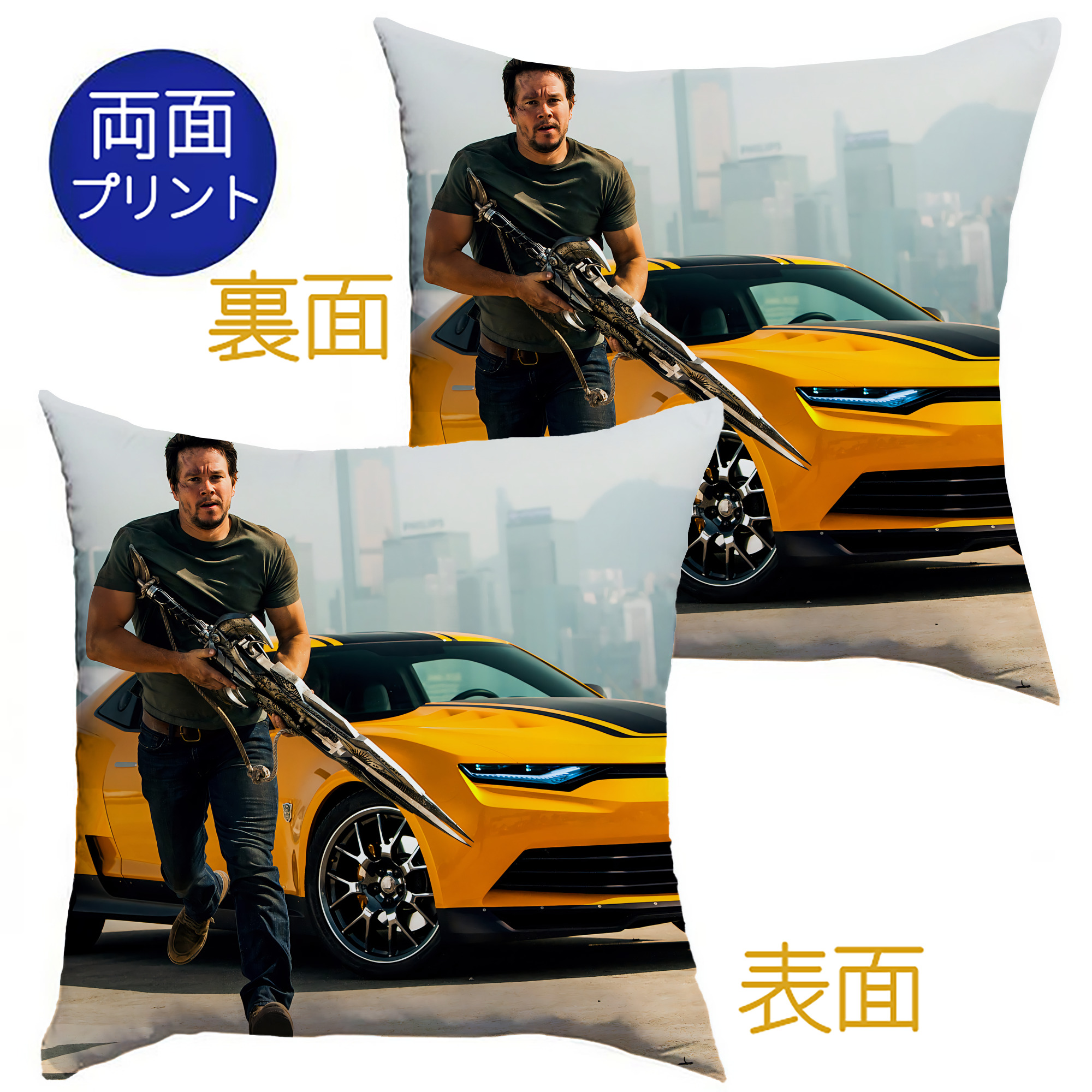 （画像用） Transformers トランスフォーマー クッションカバー＆本体セット（ポリエステル素材）