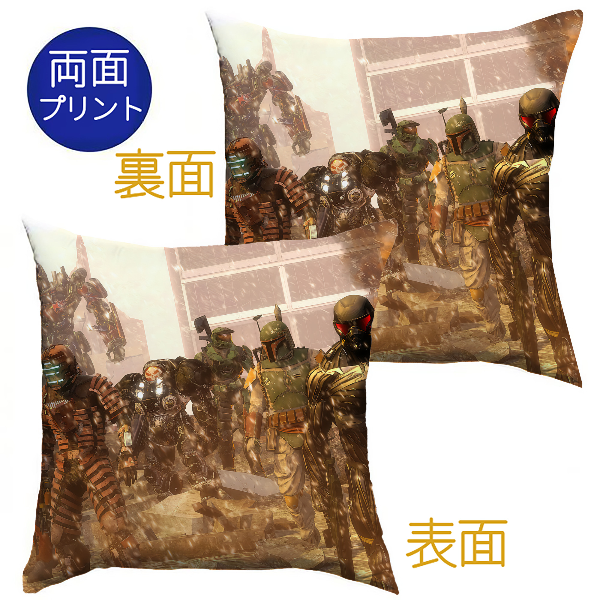 （画像用） Transformers トランスフォーマー クッションカバー＆本体セット（ポリエステル素材）