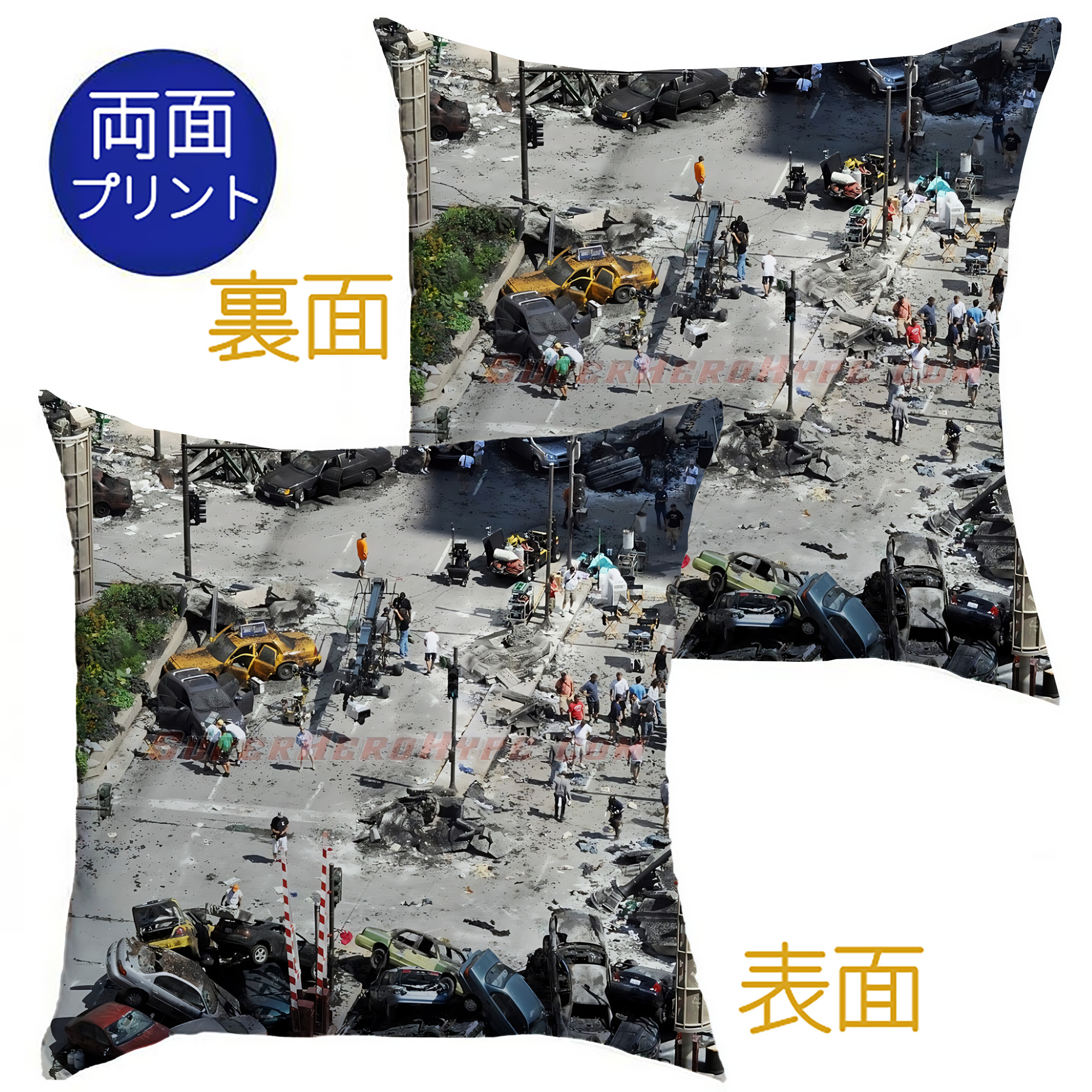 （画像用） Transformers トランスフォーマー クッションカバー＆本体セット（ポリエステル素材）