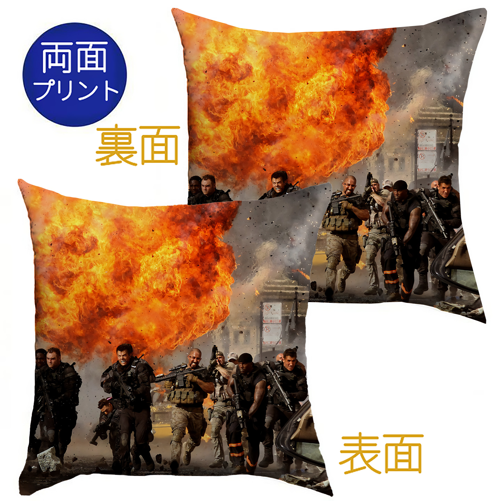 （画像用） Transformers トランスフォーマー クッションカバー＆本体セット（ポリエステル素材）
