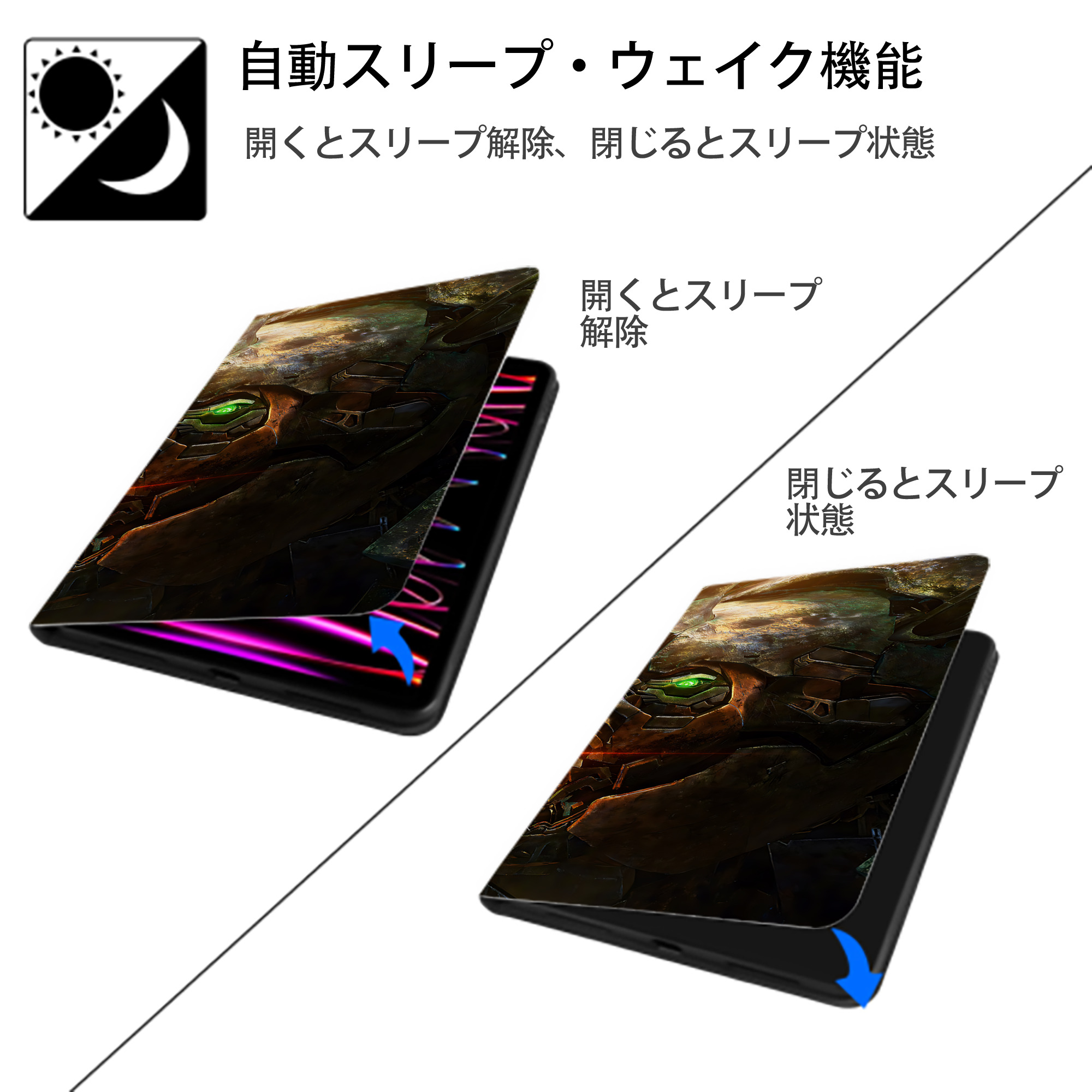 Transformers トランスフォーマー IPad ケース ブック型 PUレザー TPU 耐衝撃 軽量 薄型 ペン収納なし 全面保護 IPad 各モデル対応