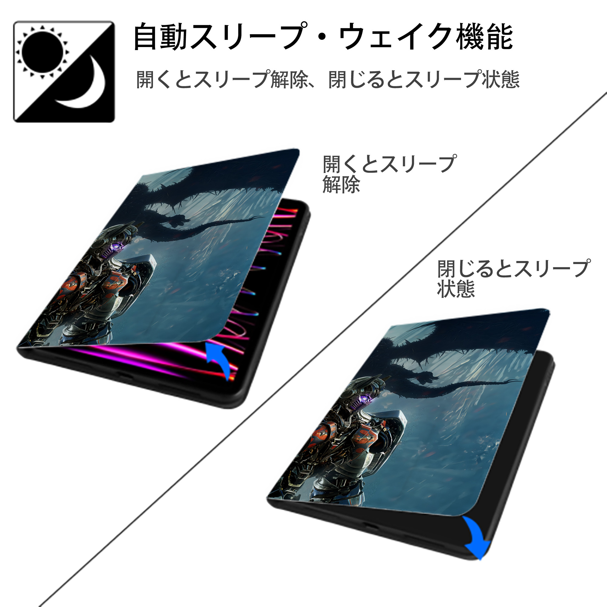 Transformers トランスフォーマー IPad ケース ブック型 PUレザー TPU 耐衝撃 軽量 薄型 ペン収納なし 全面保護 IPad 各モデル対応