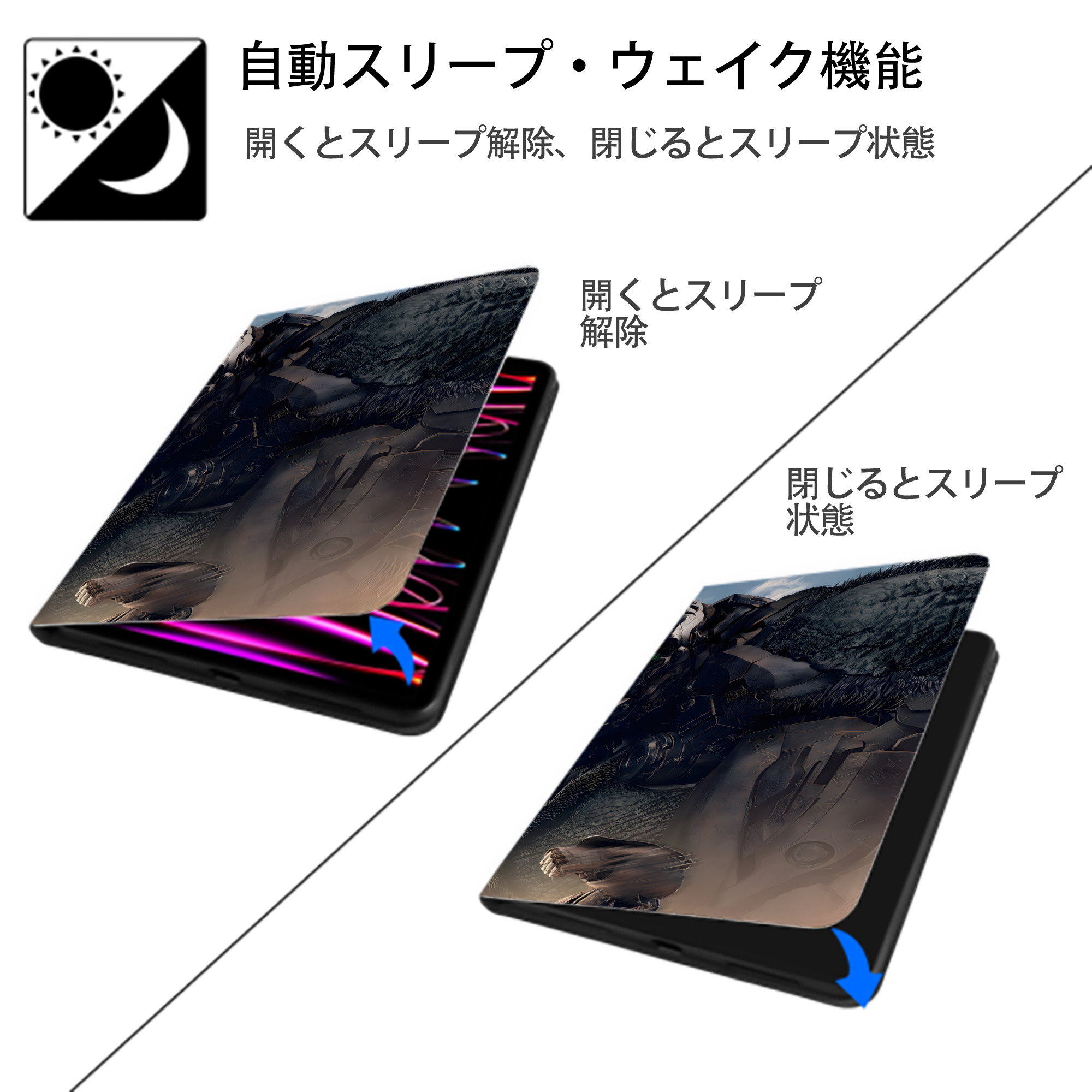 Transformers トランスフォーマー IPad ケース ブック型 PUレザー TPU 耐衝撃 軽量 薄型 ペン収納なし 全面保護 IPad 各モデル対応