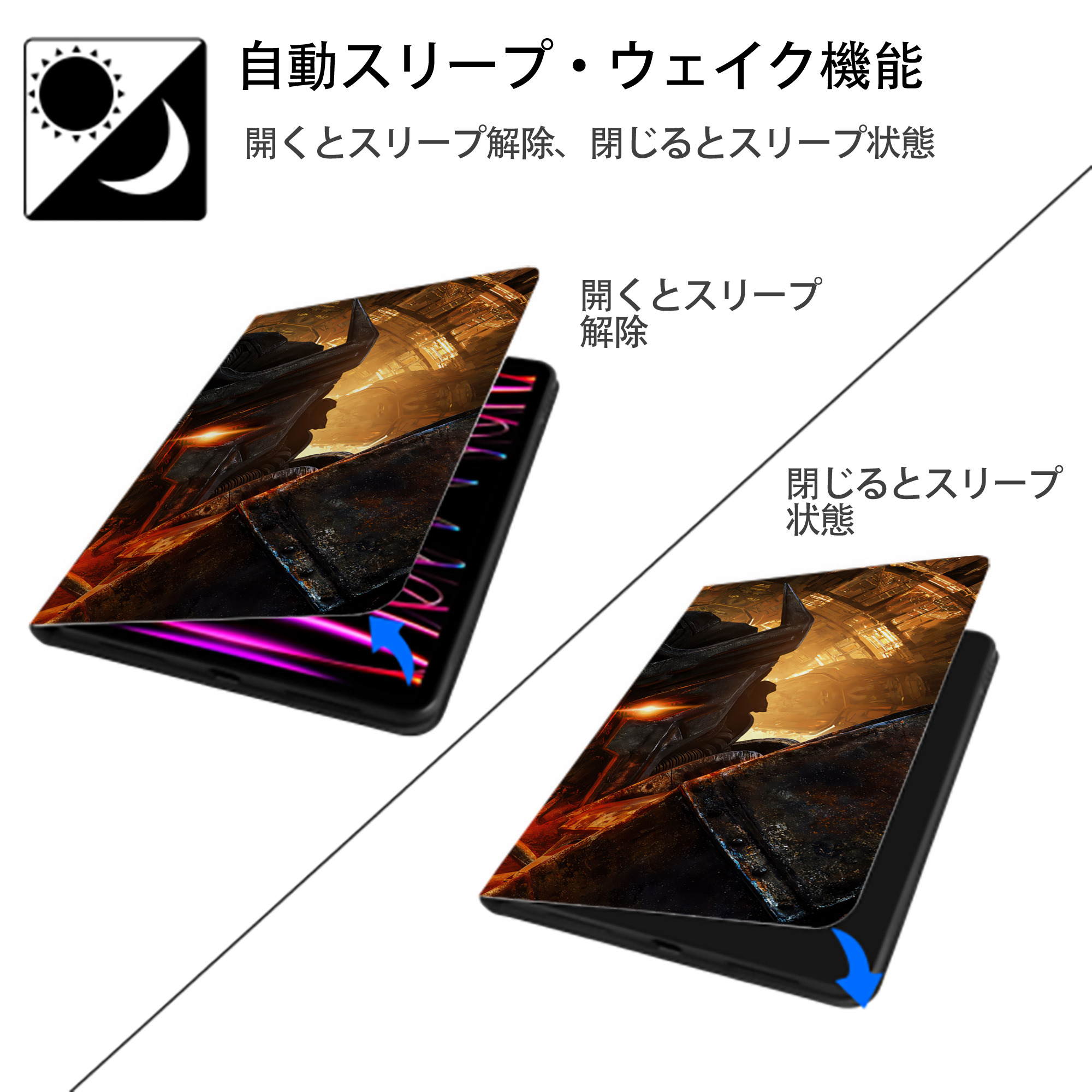 Transformers トランスフォーマー IPad ケース ブック型 PUレザー TPU 耐衝撃 軽量 薄型 ペン収納なし 全面保護 IPad 各モデル対応