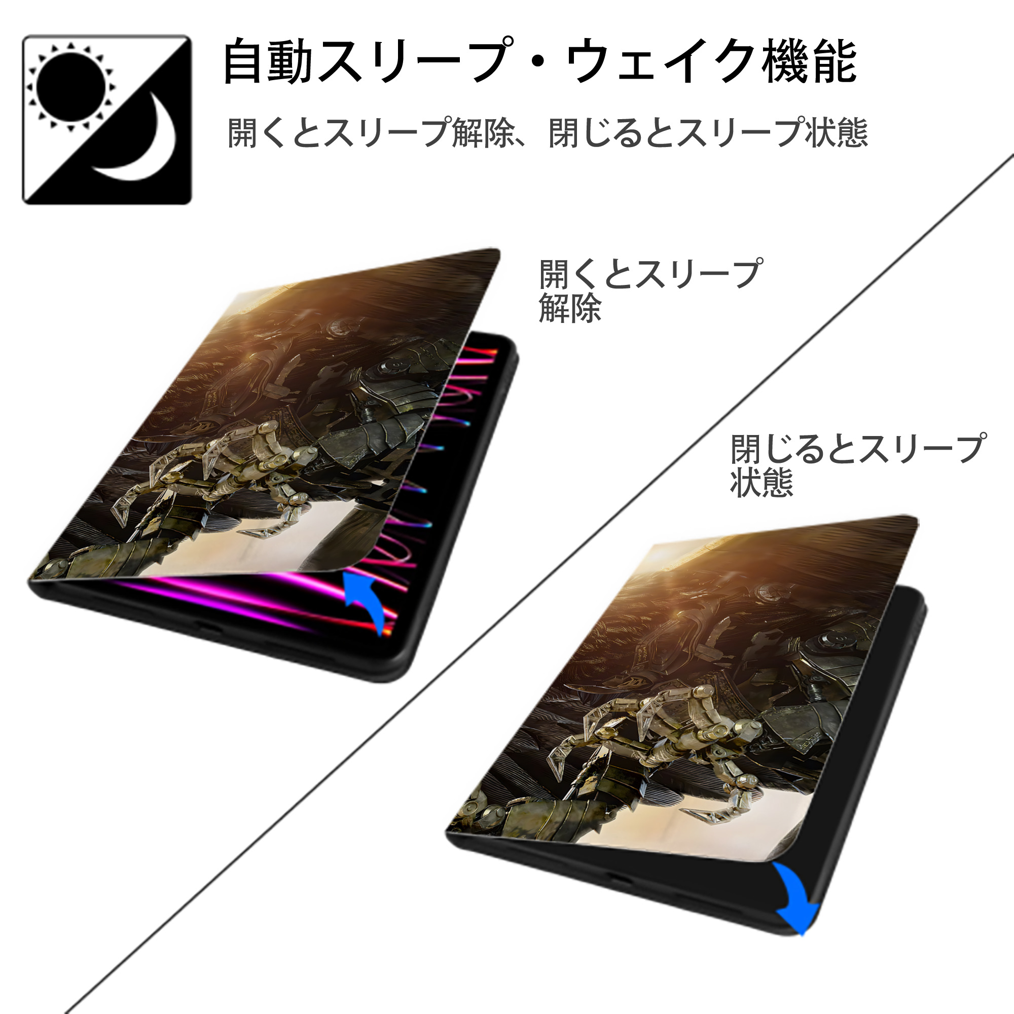 Transformers トランスフォーマー IPad ケース ブック型 PUレザー TPU 耐衝撃 軽量 薄型 ペン収納なし 全面保護 IPad 各モデル対応