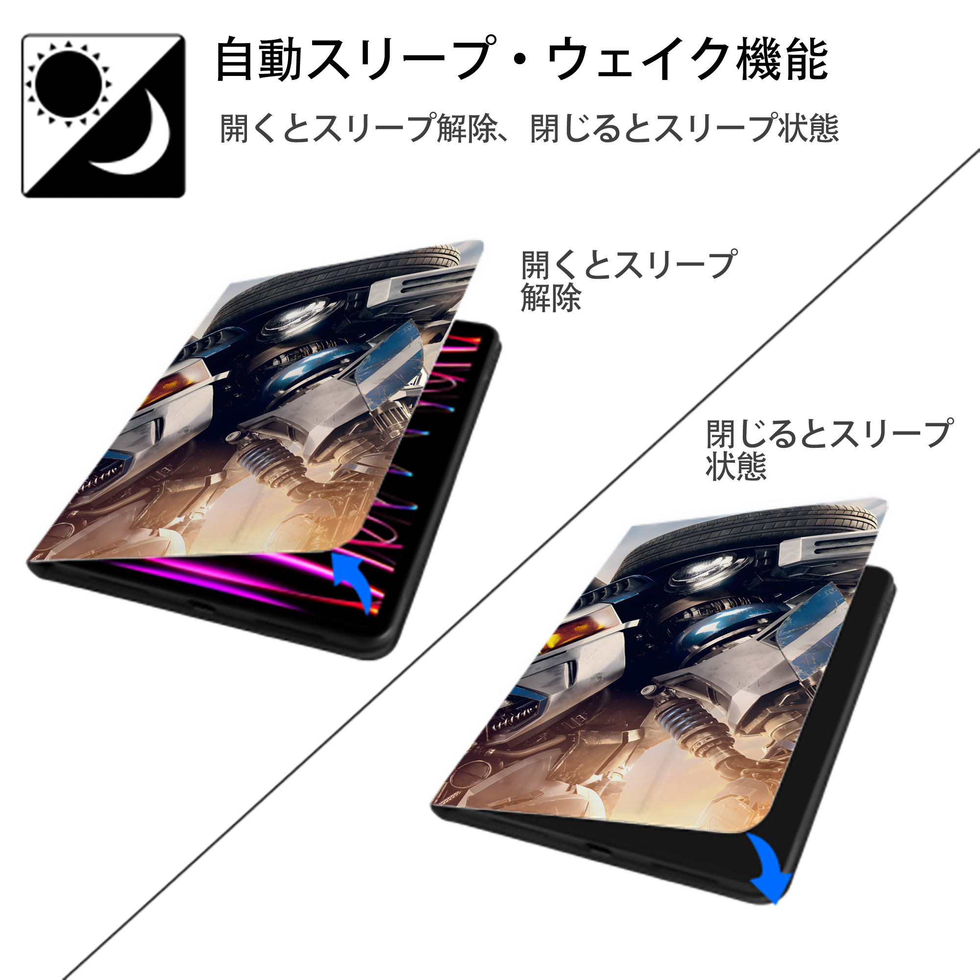 Transformers トランスフォーマー IPad ケース ブック型 PUレザー TPU 耐衝撃 軽量 薄型 ペン収納なし 全面保護 IPad 各モデル対応