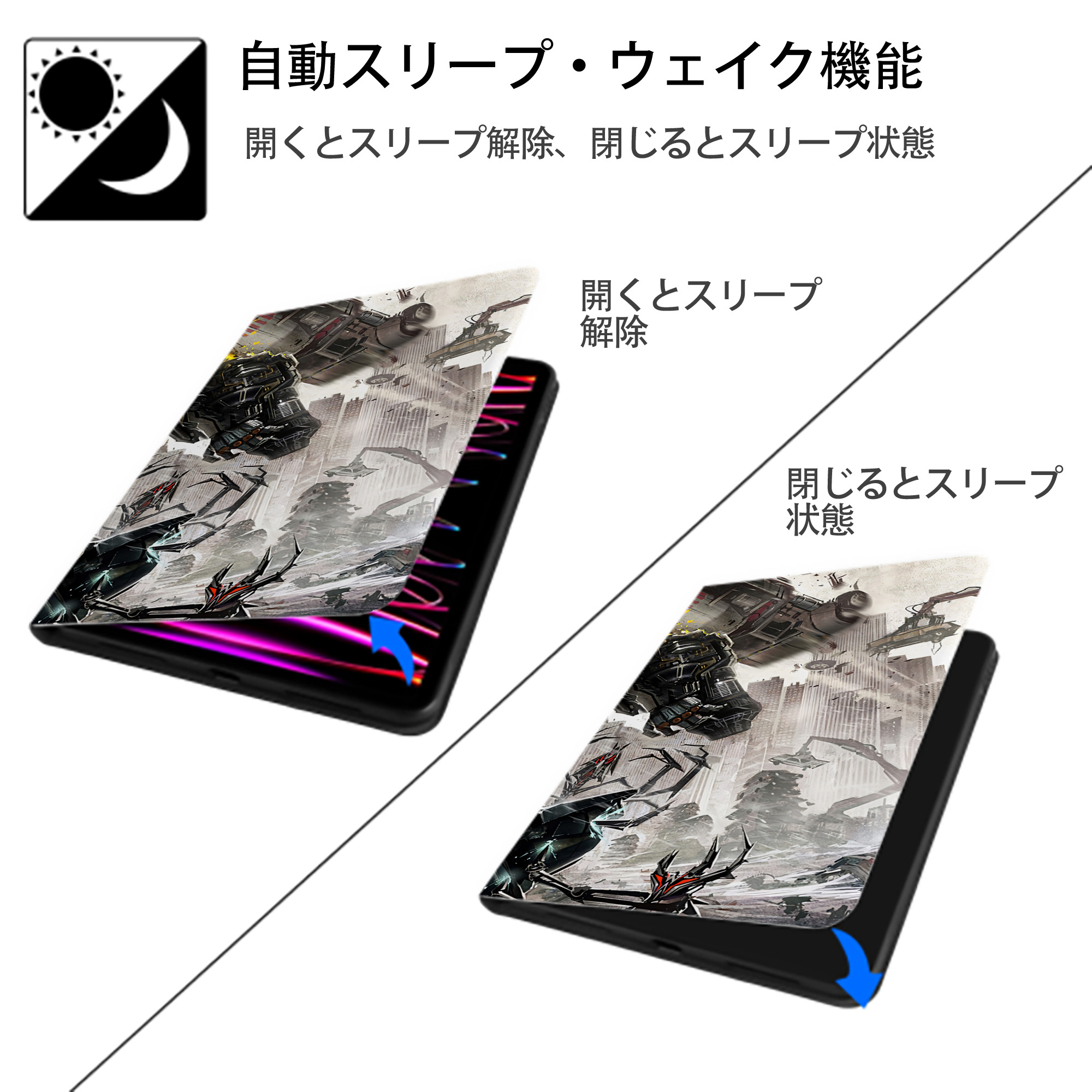 Transformers トランスフォーマー IPad ケース ブック型 PUレザー TPU 耐衝撃 軽量 薄型 ペン収納なし 全面保護 IPad 各モデル対応