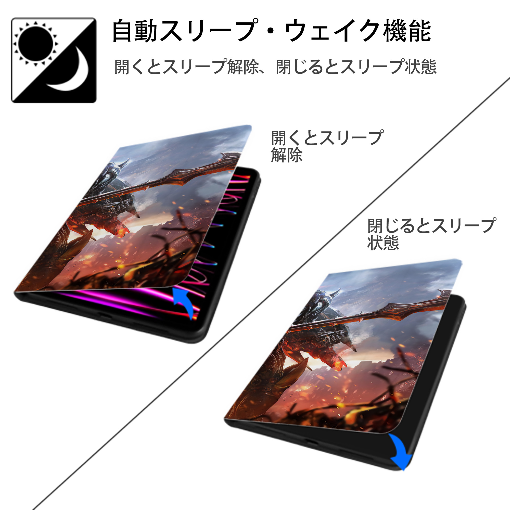 Transformers トランスフォーマー IPad ケース ブック型 PUレザー TPU 耐衝撃 軽量 薄型 ペン収納なし 全面保護 IPad 各モデル対応