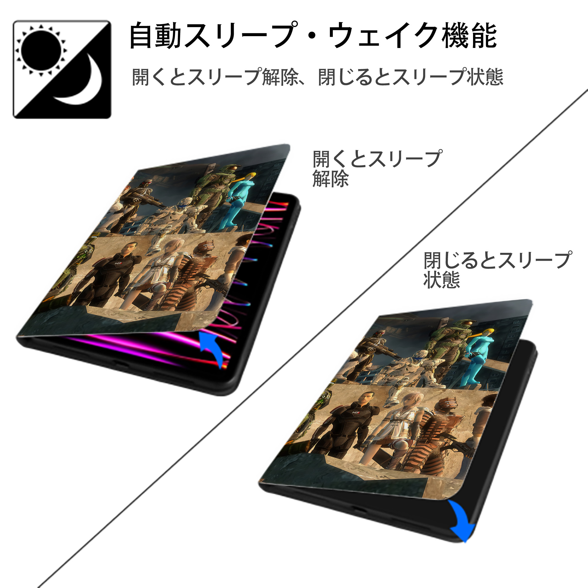 Transformers トランスフォーマー IPad ケース ブック型 PUレザー TPU 耐衝撃 軽量 薄型 ペン収納なし 全面保護 IPad 各モデル対応