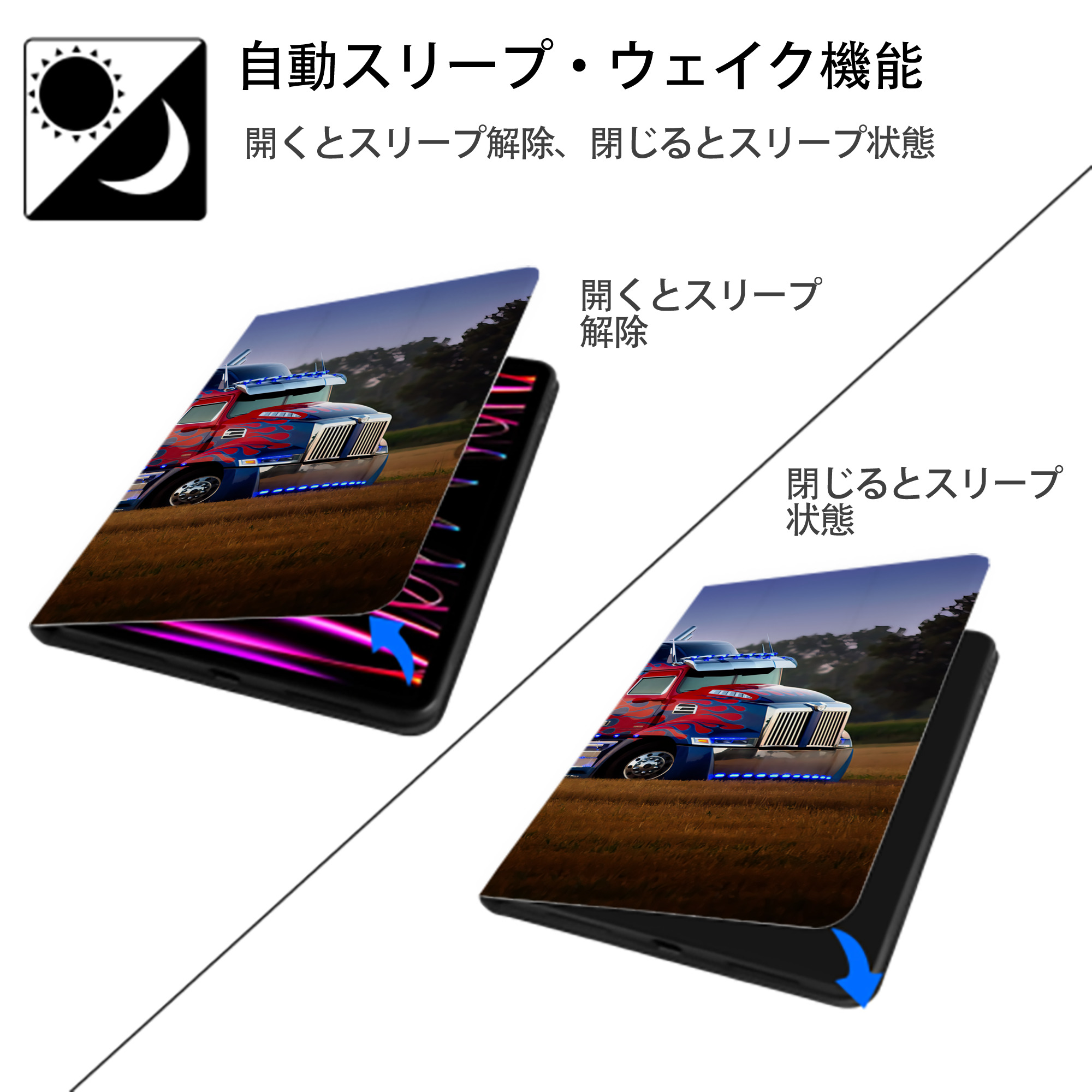 Transformers トランスフォーマー IPad ケース ブック型 PUレザー TPU 耐衝撃 軽量 薄型 ペン収納なし 全面保護 IPad 各モデル対応