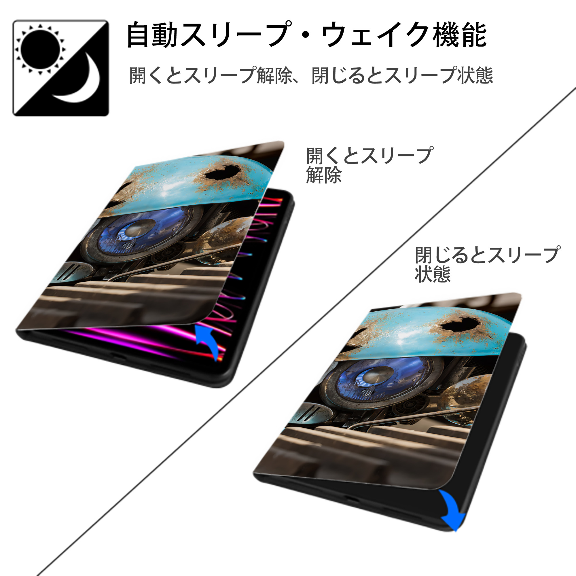 Transformers トランスフォーマー IPad ケース ブック型 PUレザー TPU 耐衝撃 軽量 薄型 ペン収納なし 全面保護 IPad 各モデル対応
