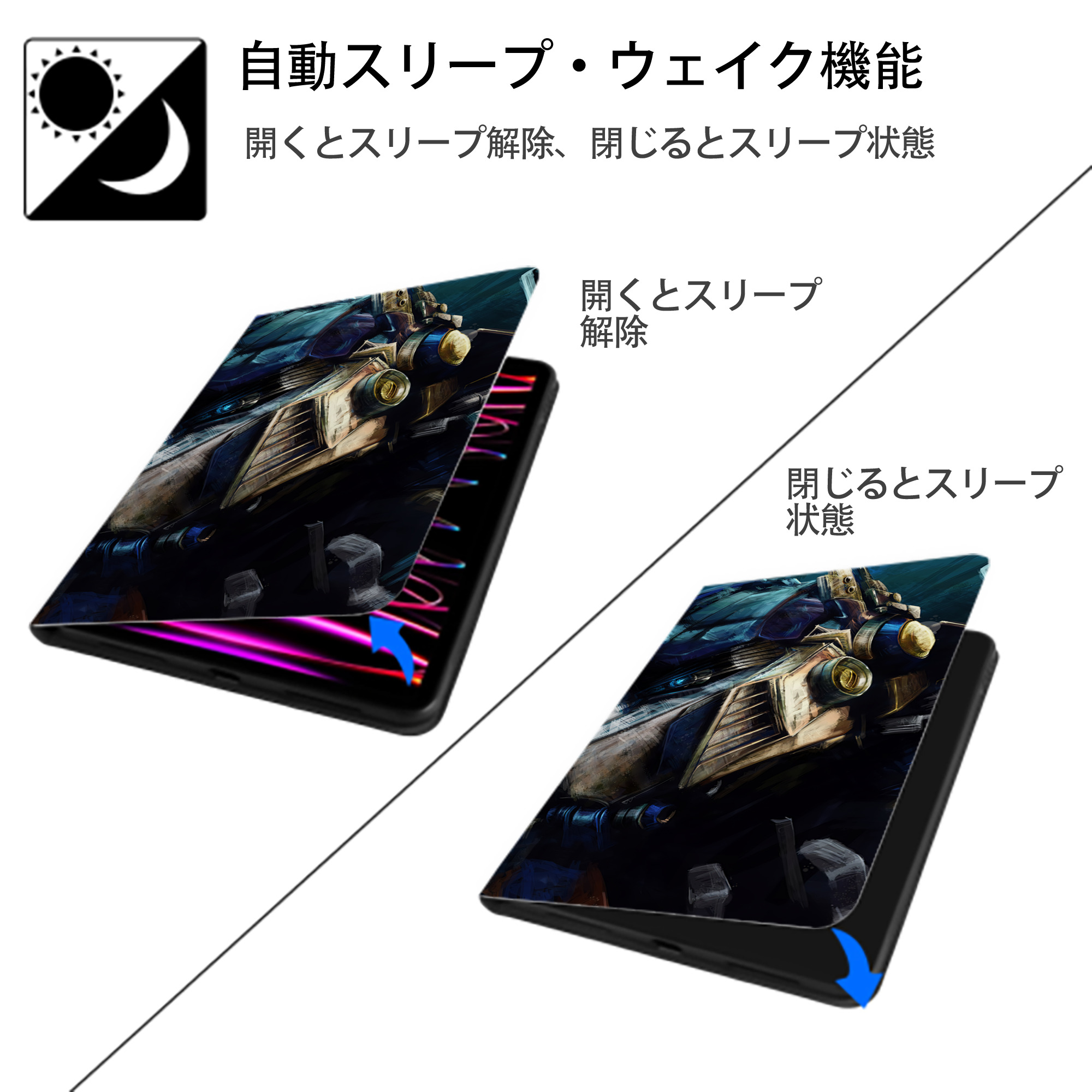 Transformers トランスフォーマー IPad ケース ブック型 PUレザー TPU 耐衝撃 軽量 薄型 ペン収納なし 全面保護 IPad 各モデル対応