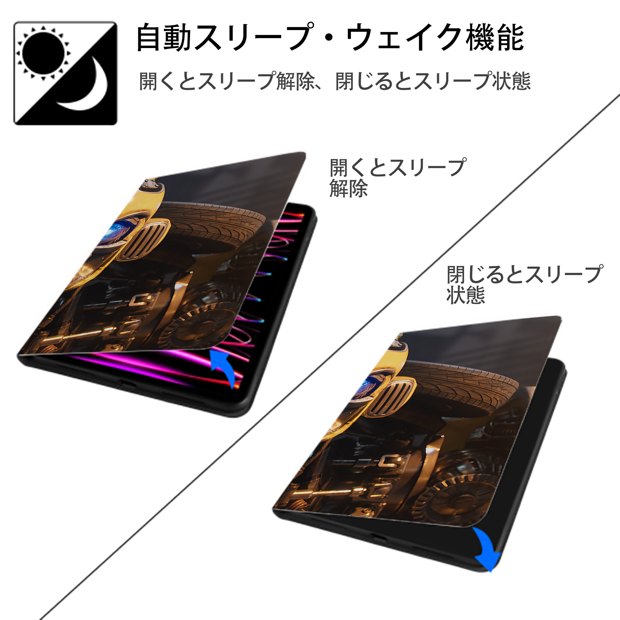 Transformers トランスフォーマー IPad ケース ブック型 PUレザー TPU 耐衝撃 軽量 薄型 ペン収納なし 全面保護 IPad 各モデル対応
