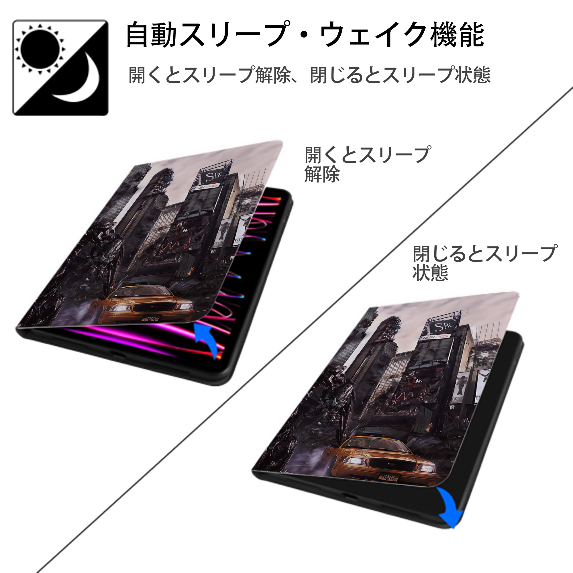 Transformers トランスフォーマー IPad ケース ブック型 PUレザー TPU 耐衝撃 軽量 薄型 ペン収納なし 全面保護 IPad 各モデル対応