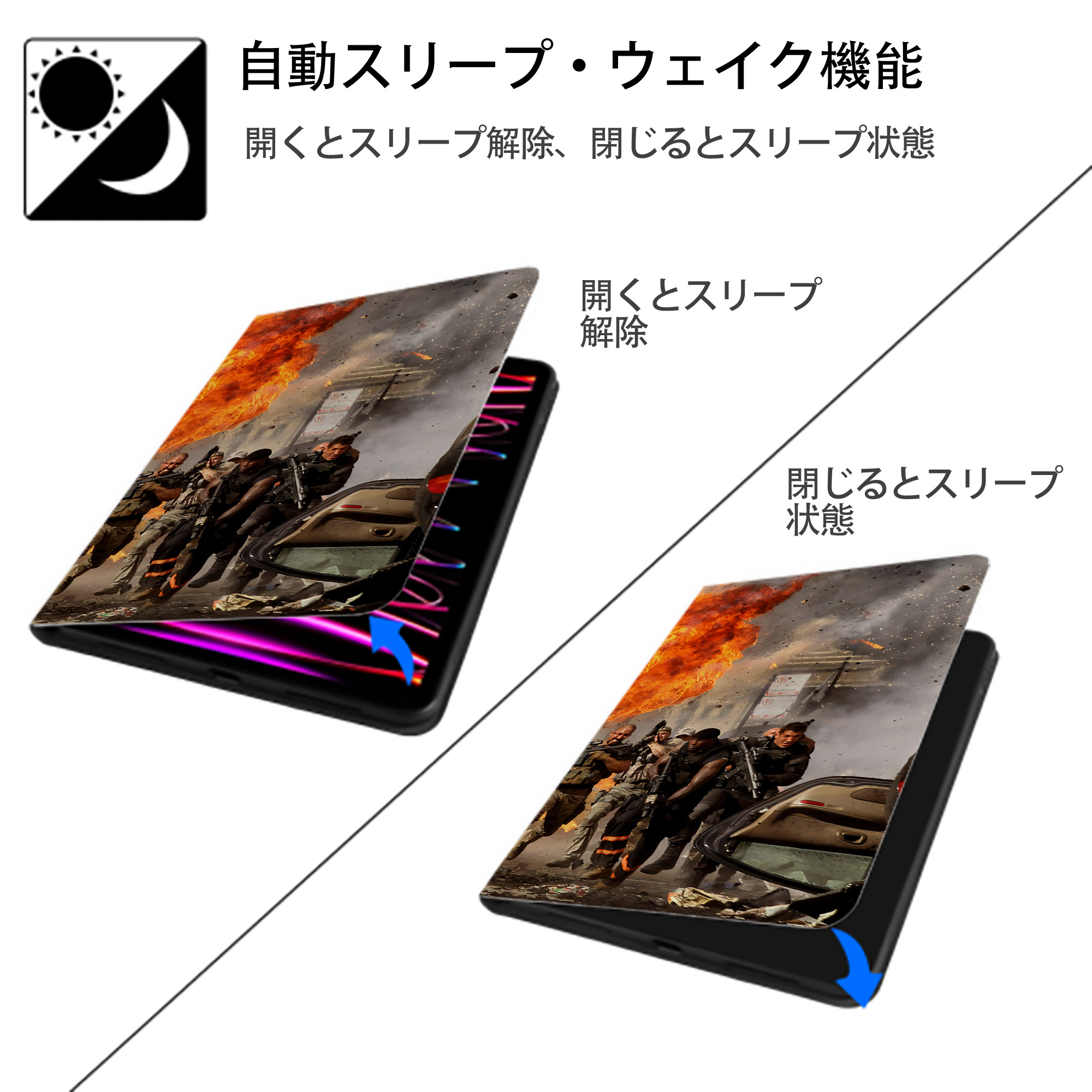 Transformers トランスフォーマー IPad ケース ブック型 PUレザー TPU 耐衝撃 軽量 薄型 ペン収納なし 全面保護 IPad 各モデル対応