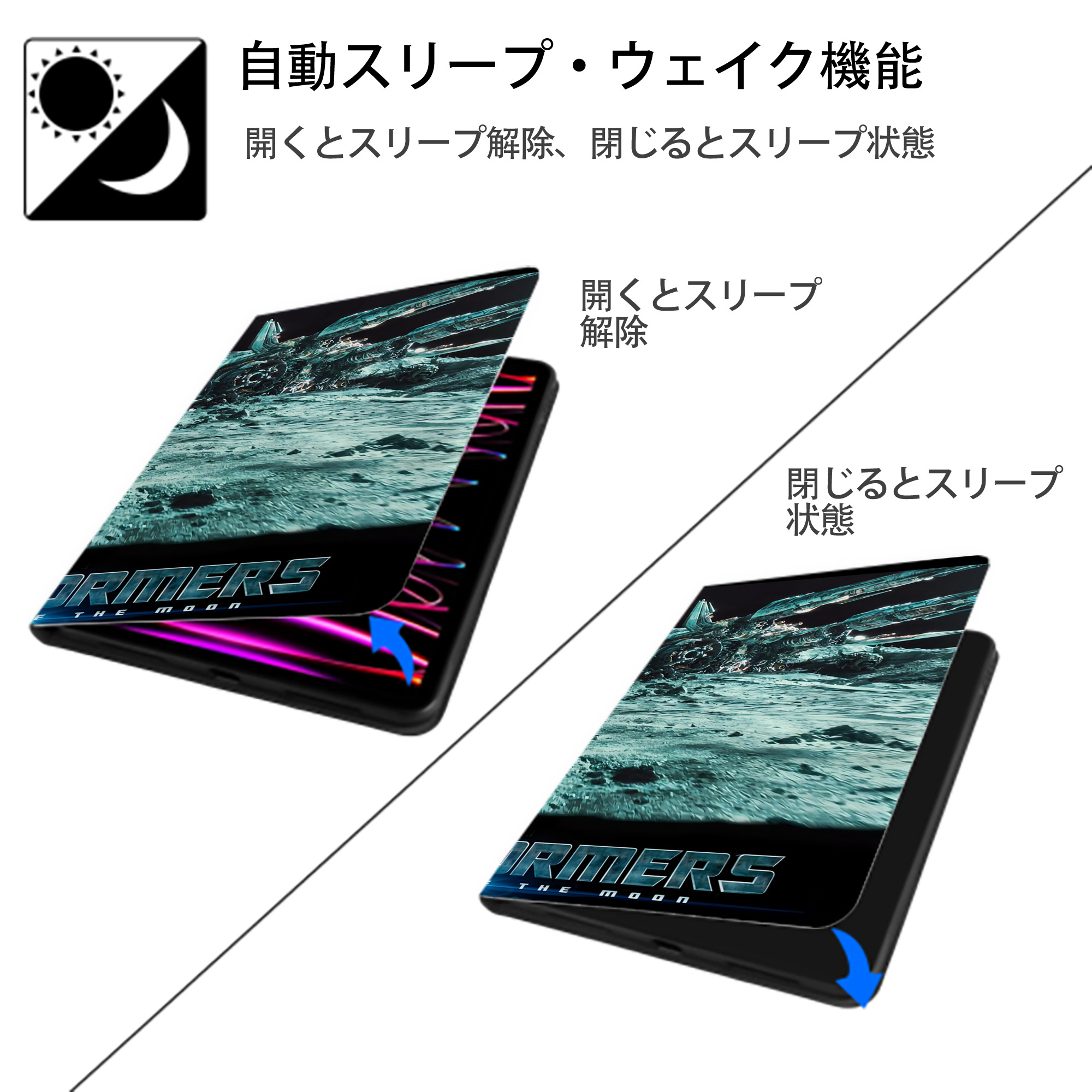 Transformers トランスフォーマー IPad ケース ブック型 PUレザー TPU 耐衝撃 軽量 薄型 ペン収納なし 全面保護 IPad 各モデル対応