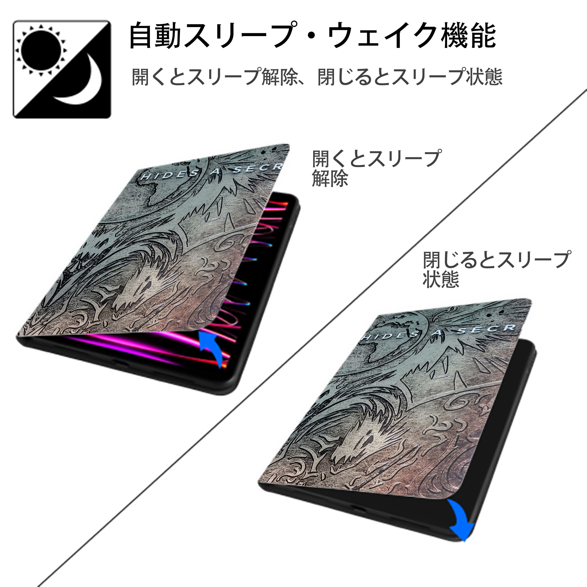 Transformers トランスフォーマー IPadケース ペンホルダー付き ブックスタイルデザイン