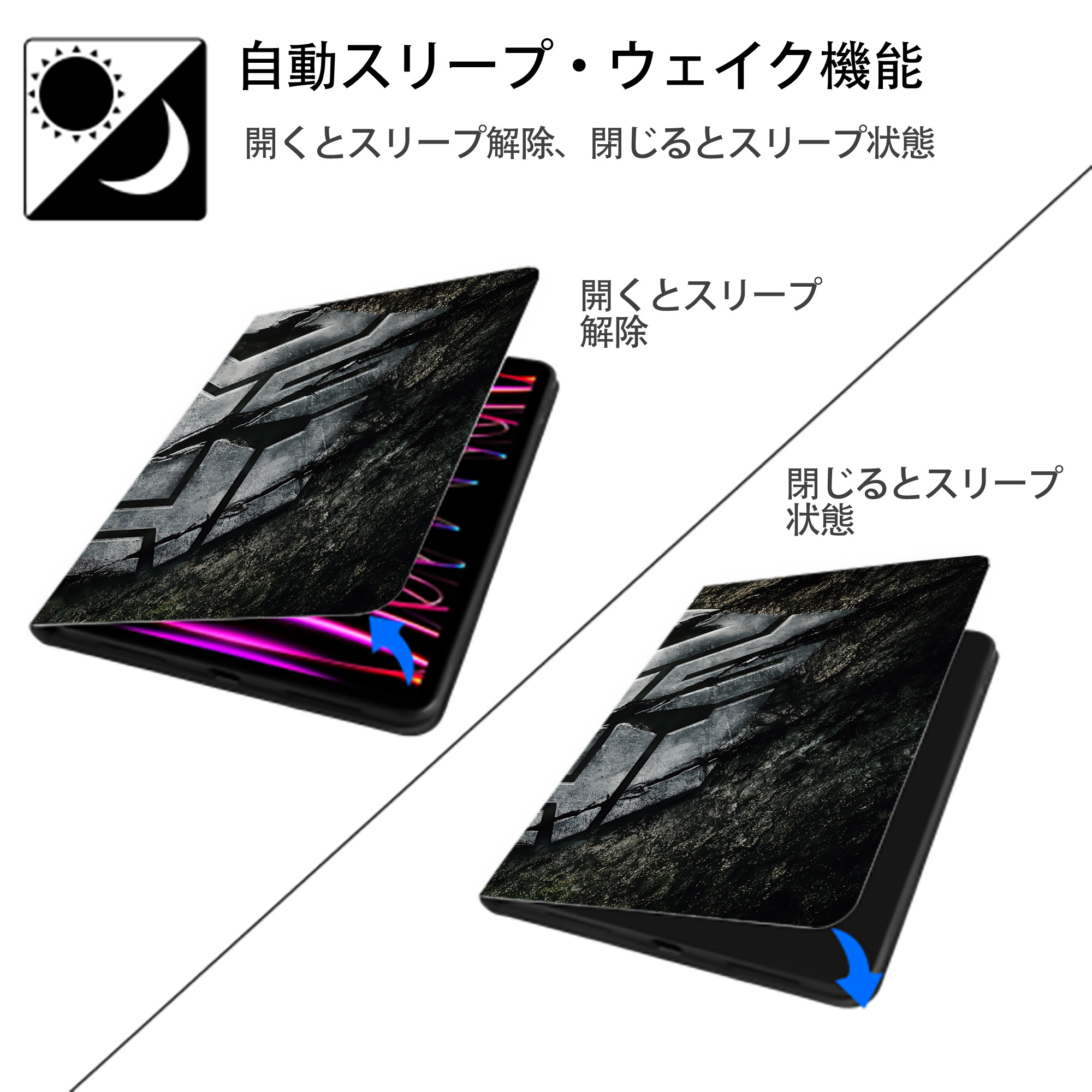 Transformers トランスフォーマー IPadケース ペンホルダー付き ブックスタイルデザイン